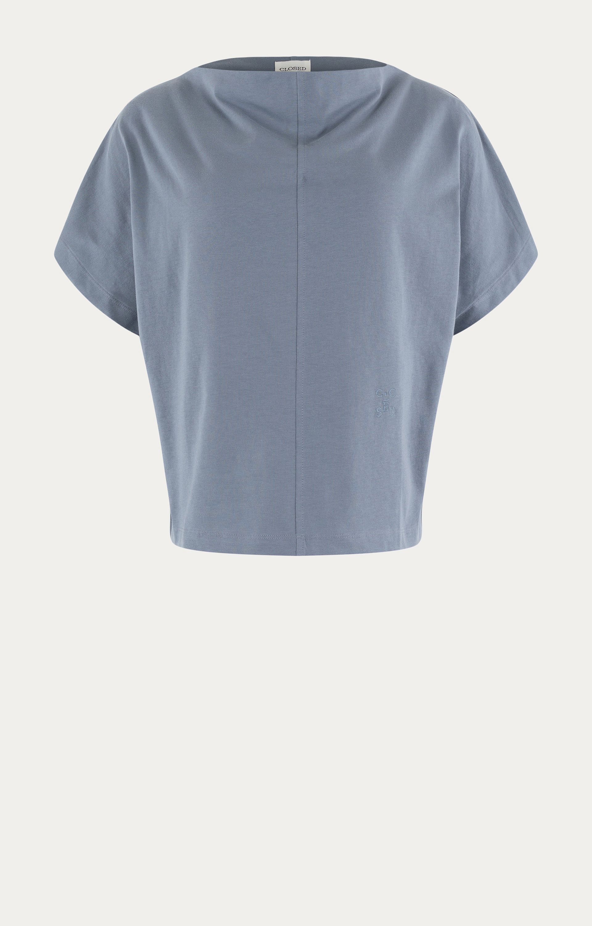 Shirt met watervalhals