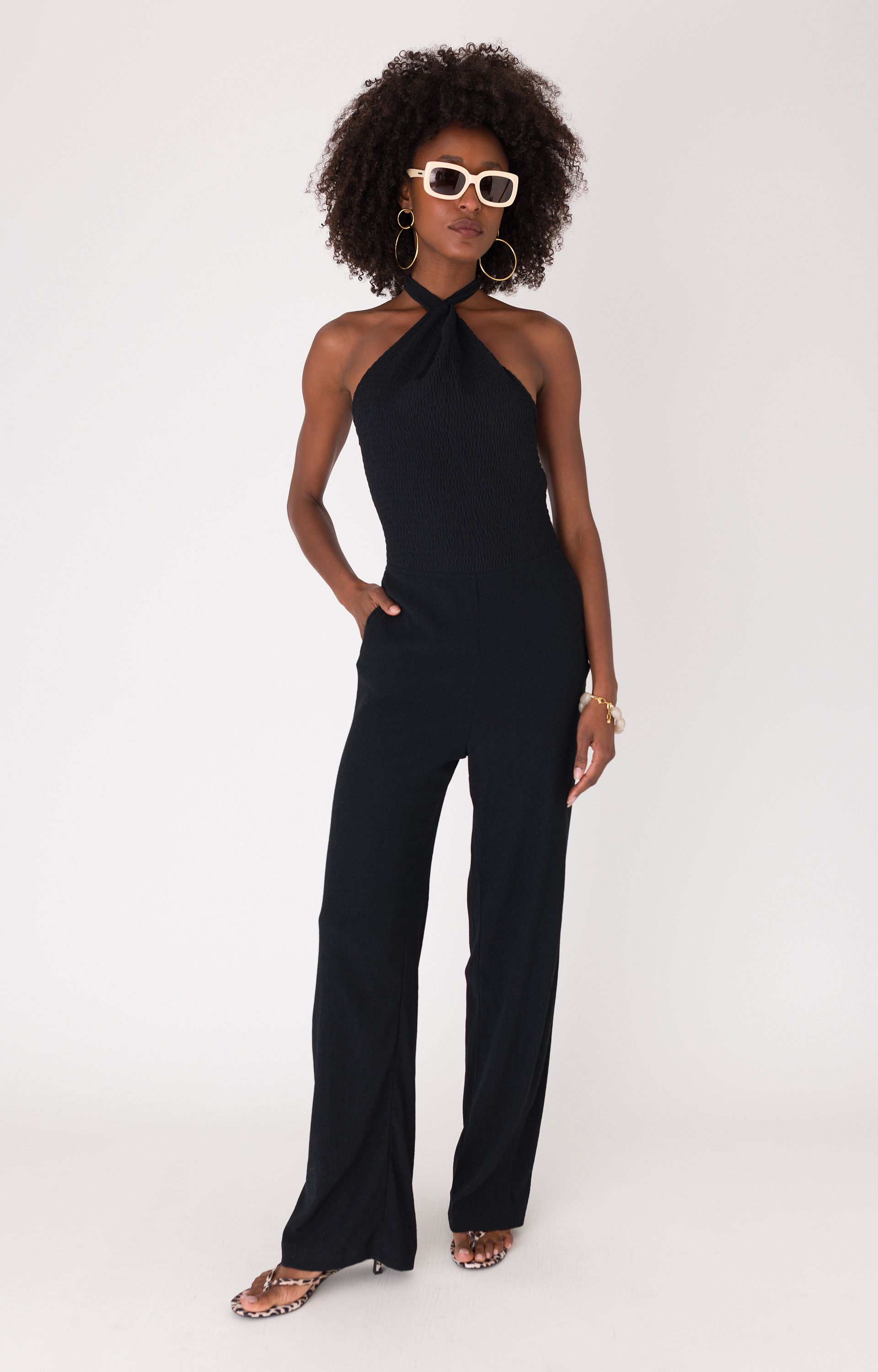 Jumpsuit met structuur