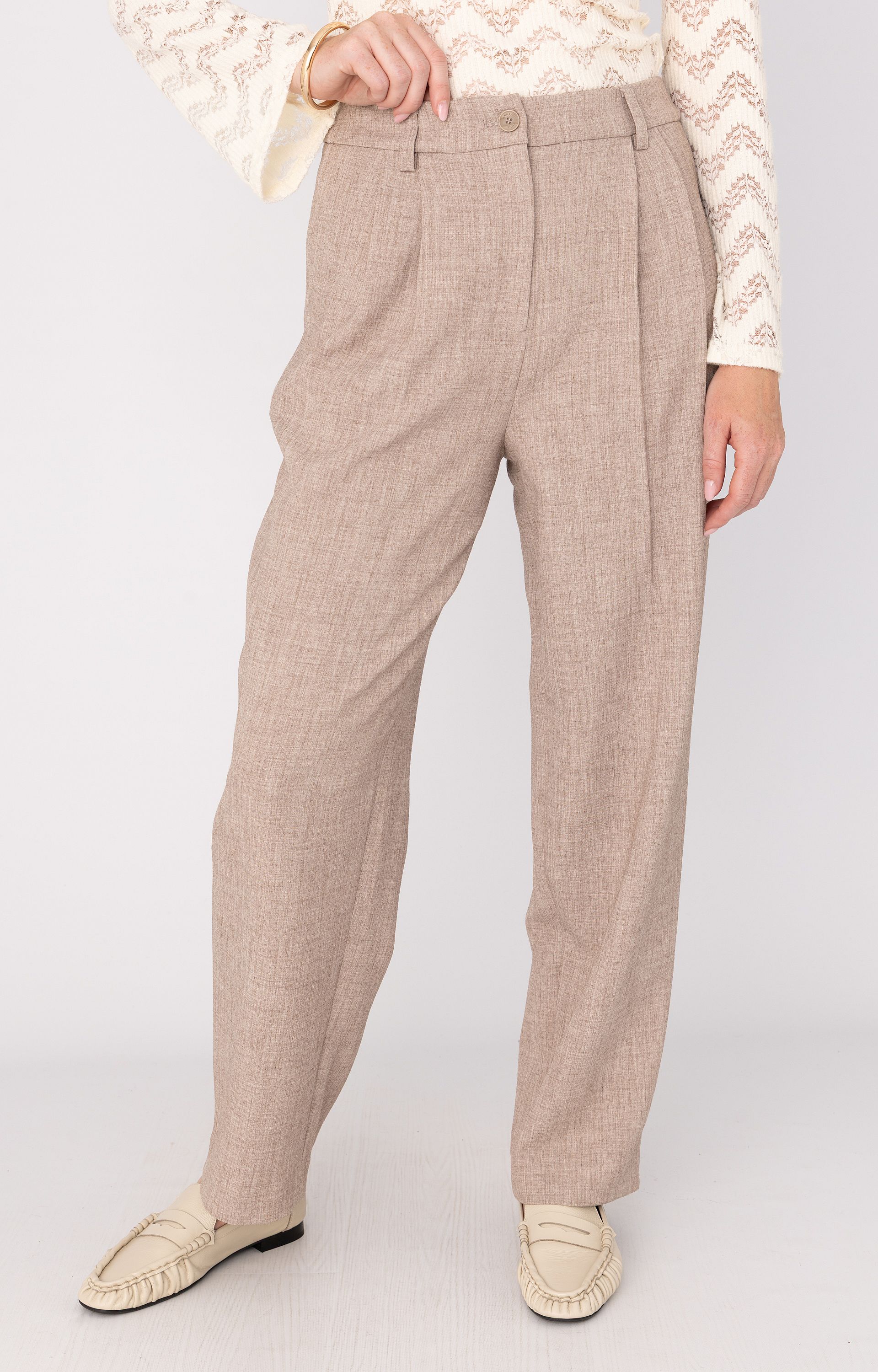 Broek met structuur 