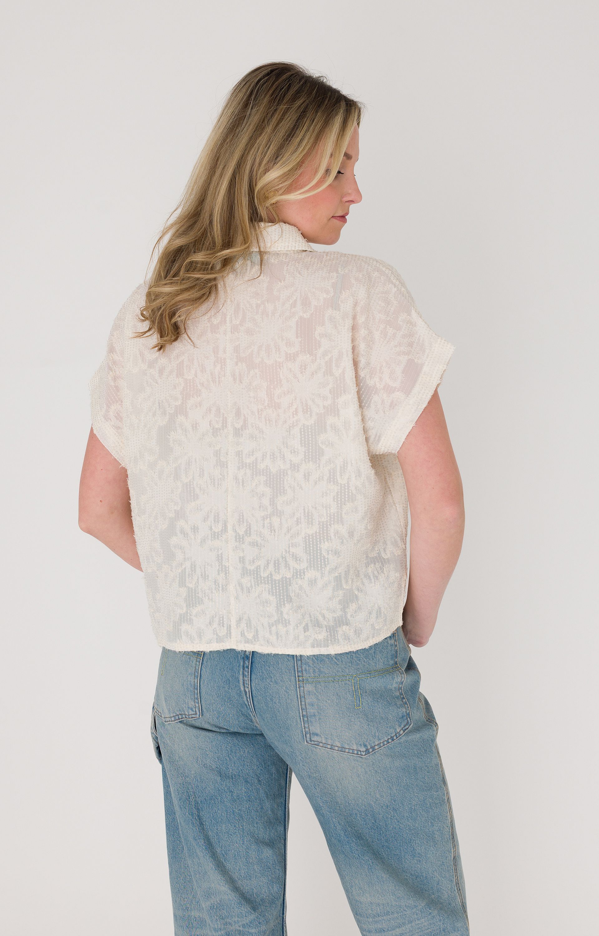 Blouse met pailletten