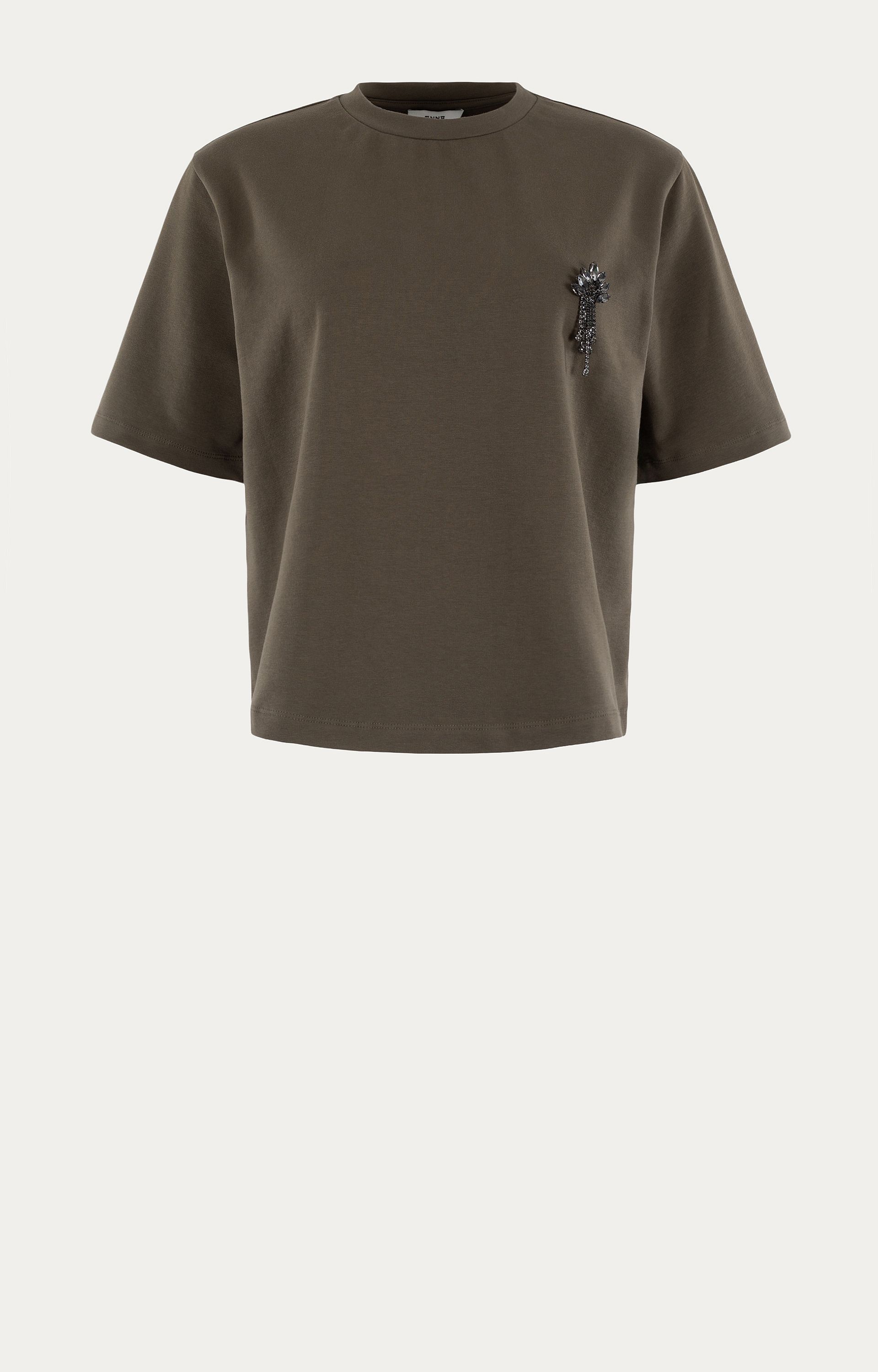 T-shirt met broche