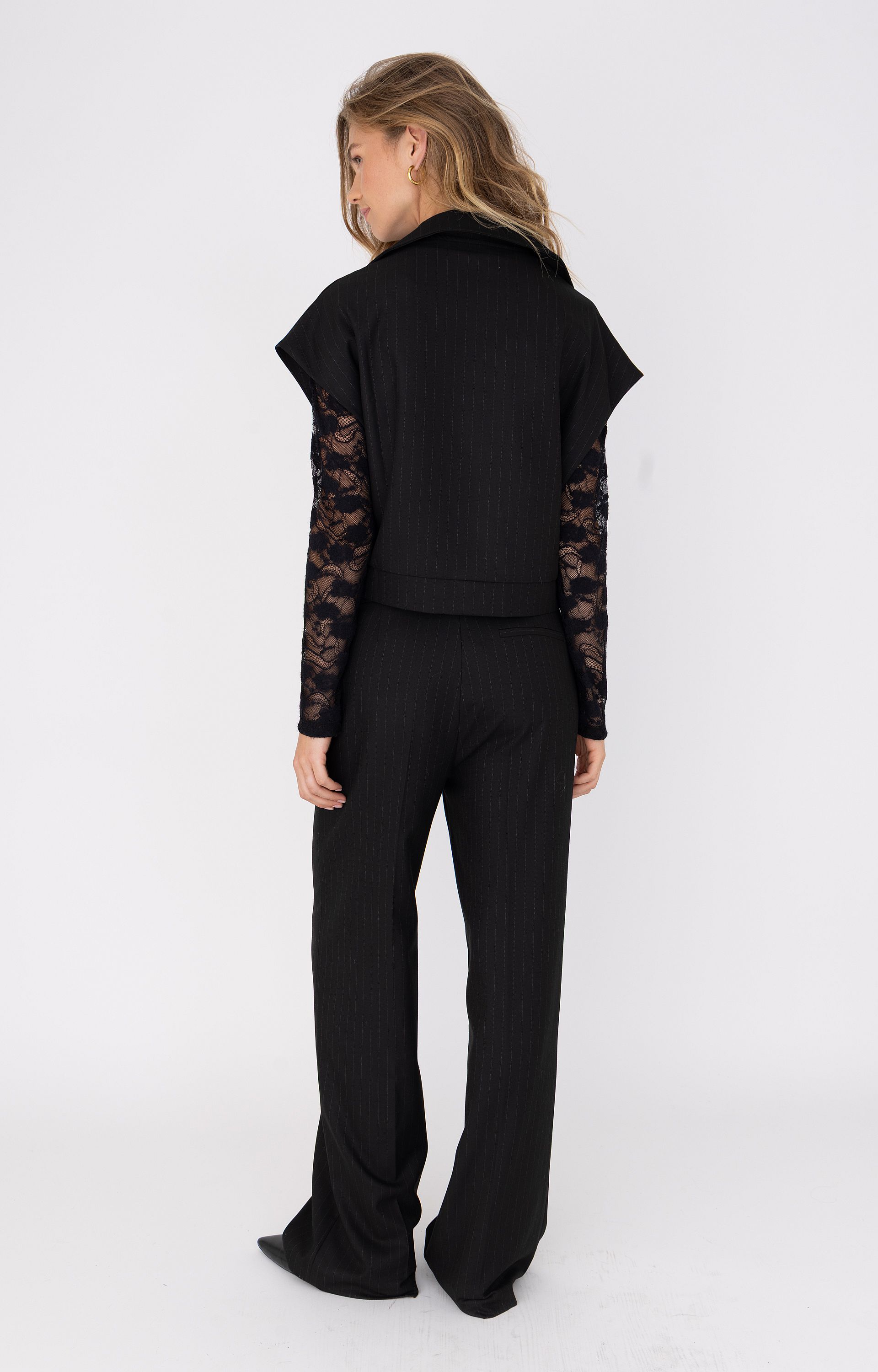 Broek met krijtstreep