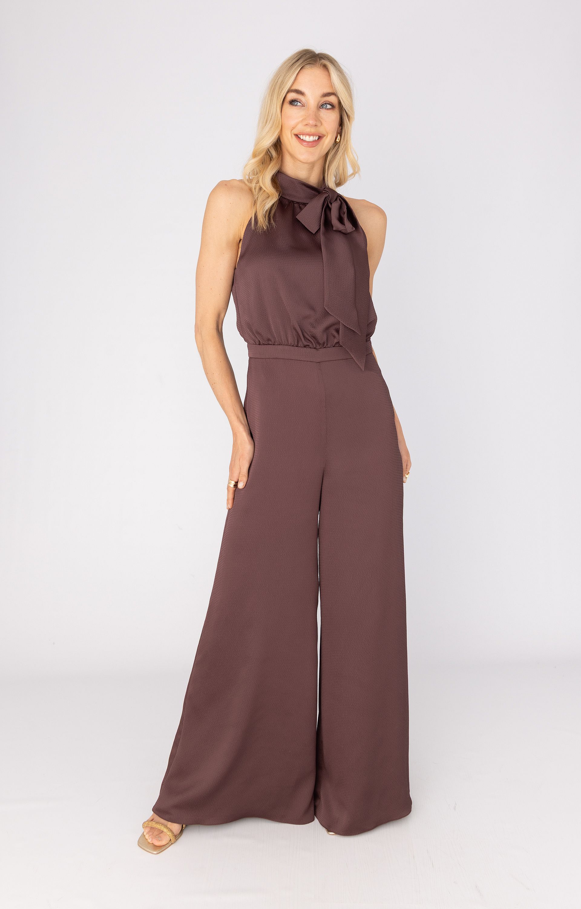 Jumpsuit met halterhals