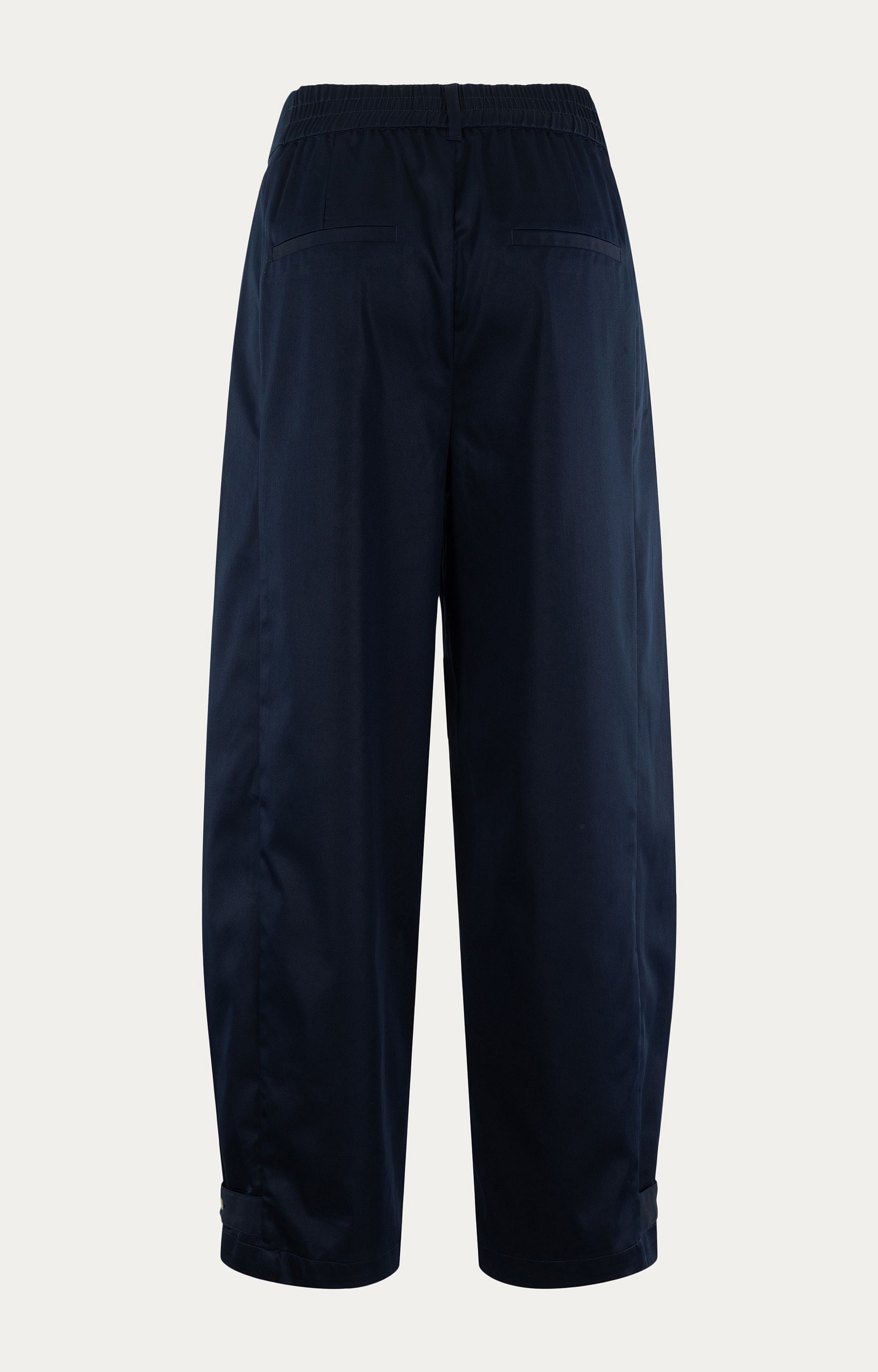 Broek met bandplooi