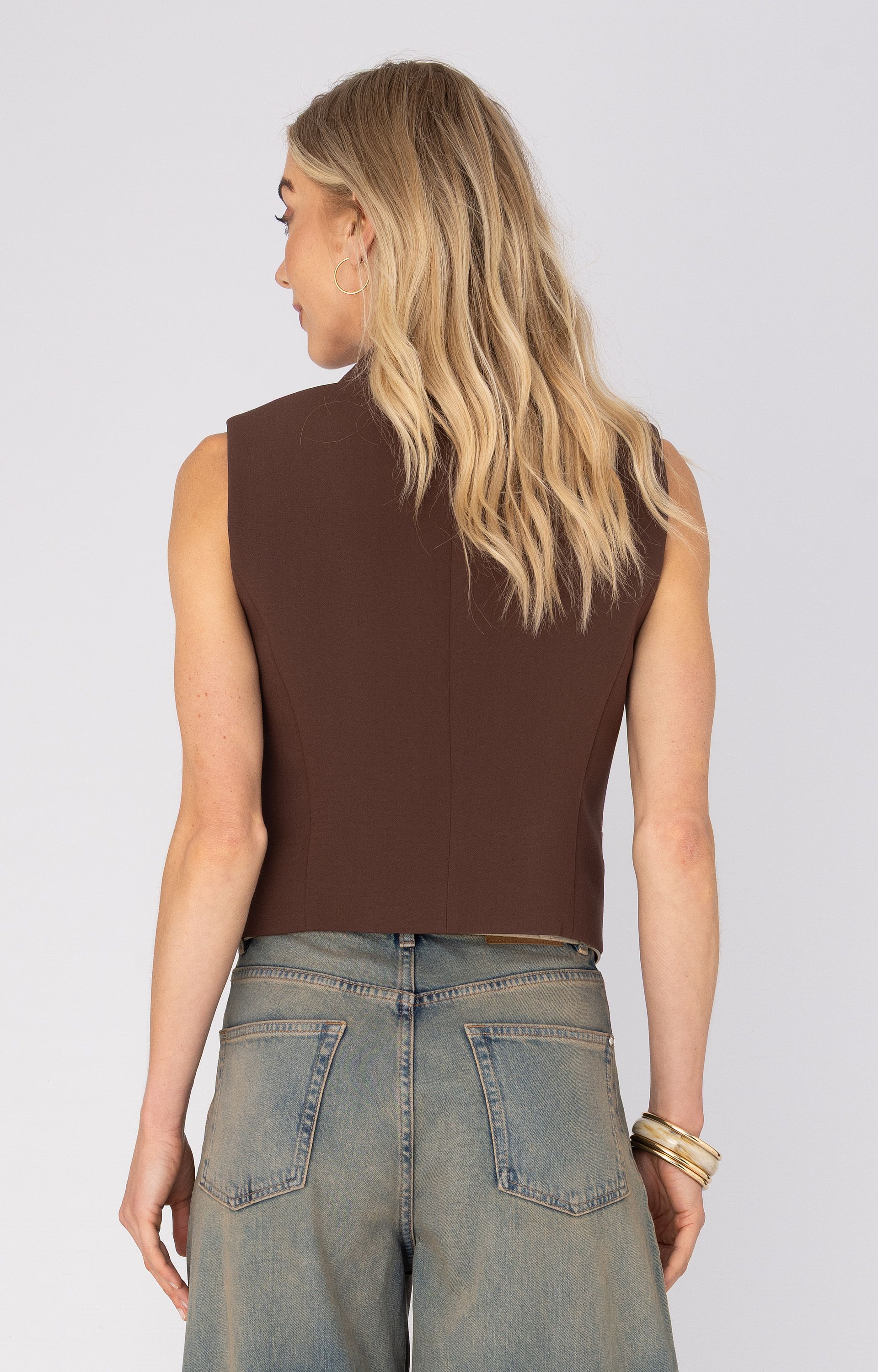 Gilet met knoopsluiting 