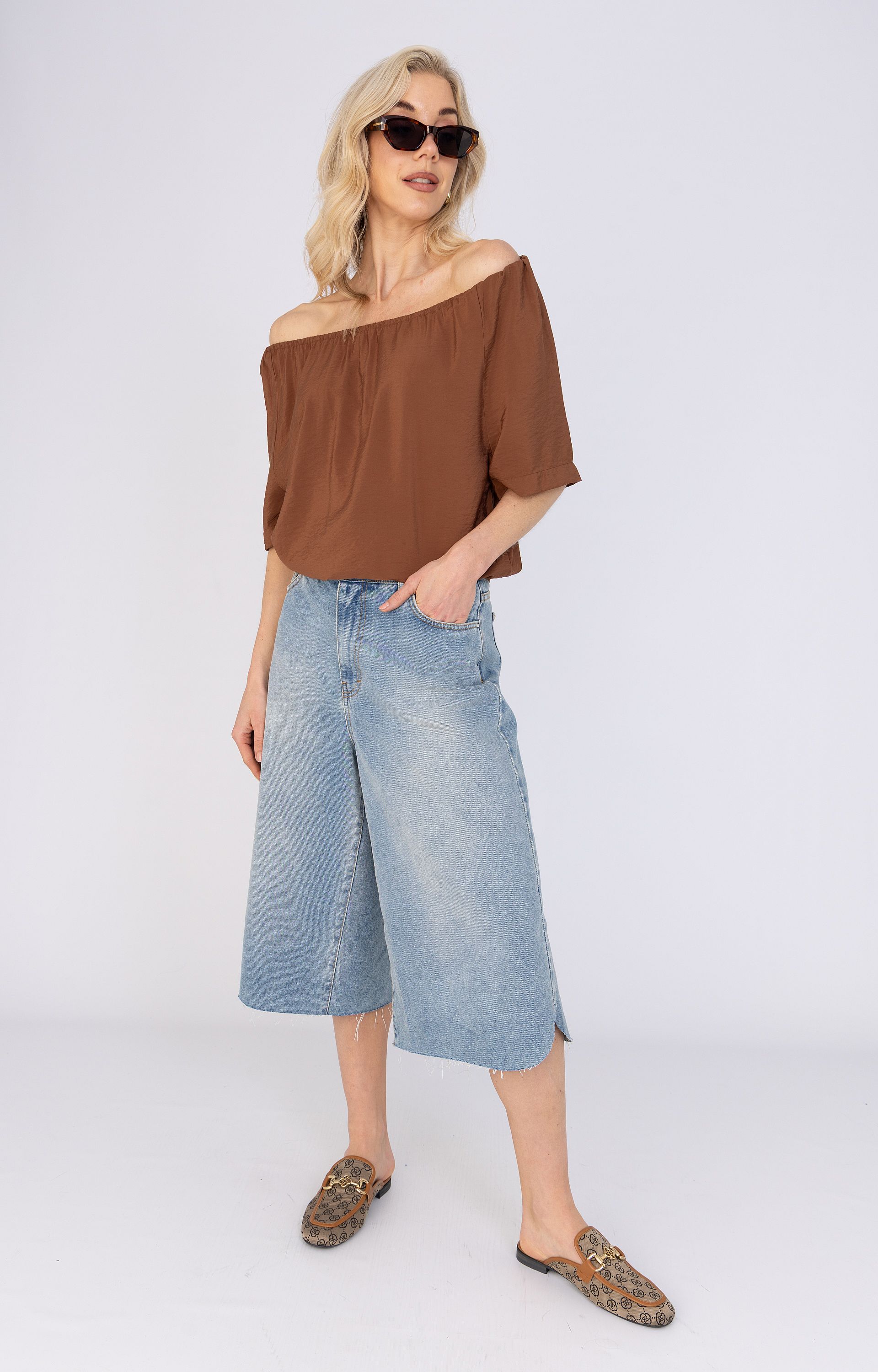 Soepelvallende blouse