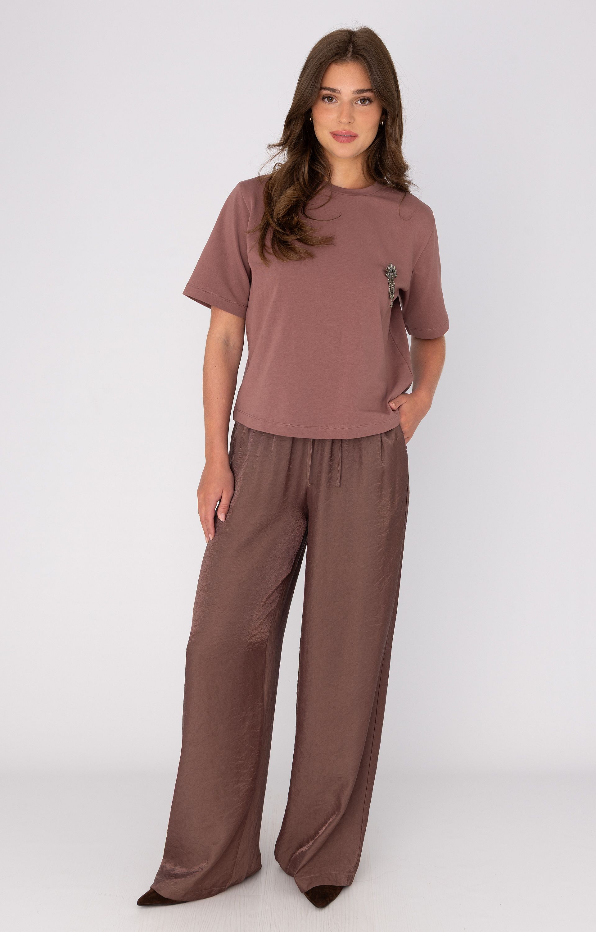 Broek met glans