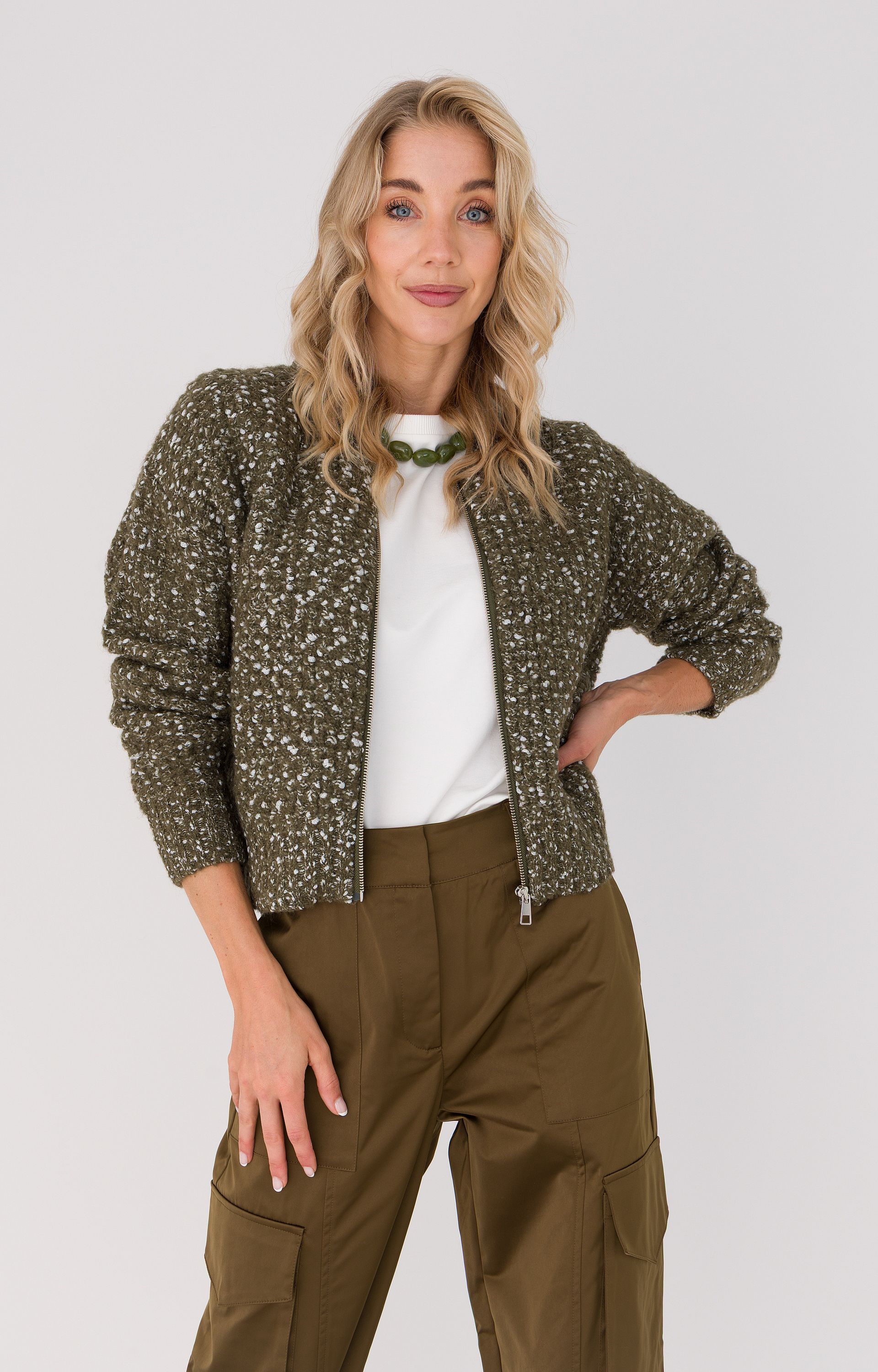 Vest met kaki dessin 