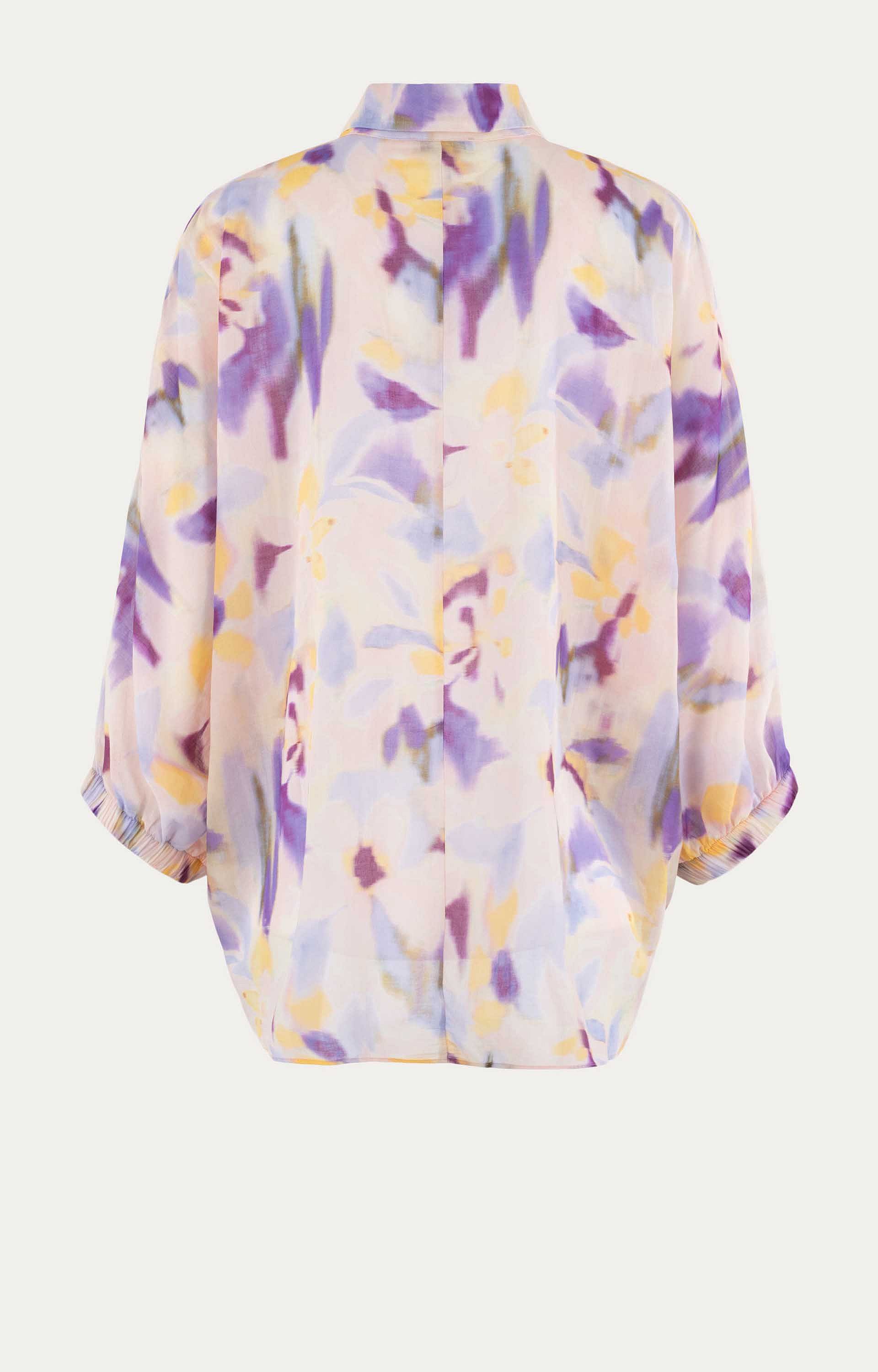 Blouse met aquarel print