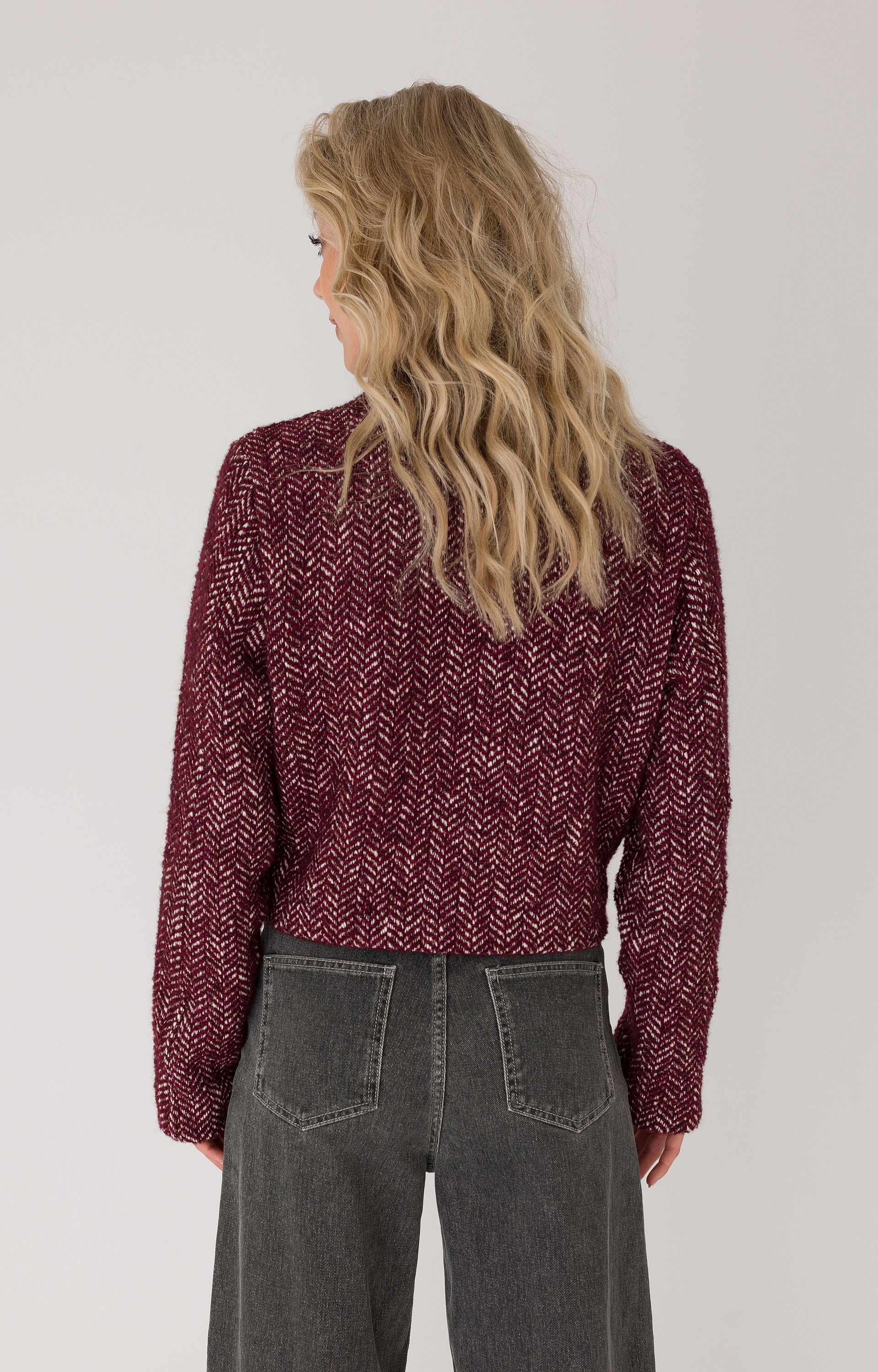 Blazer met visgraatdessin