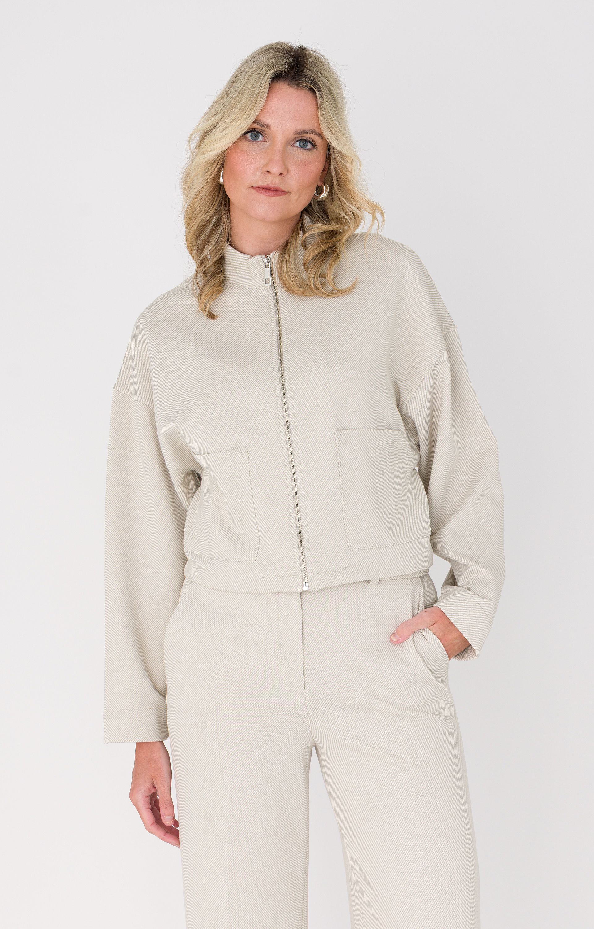 Blazer met diagonale streep