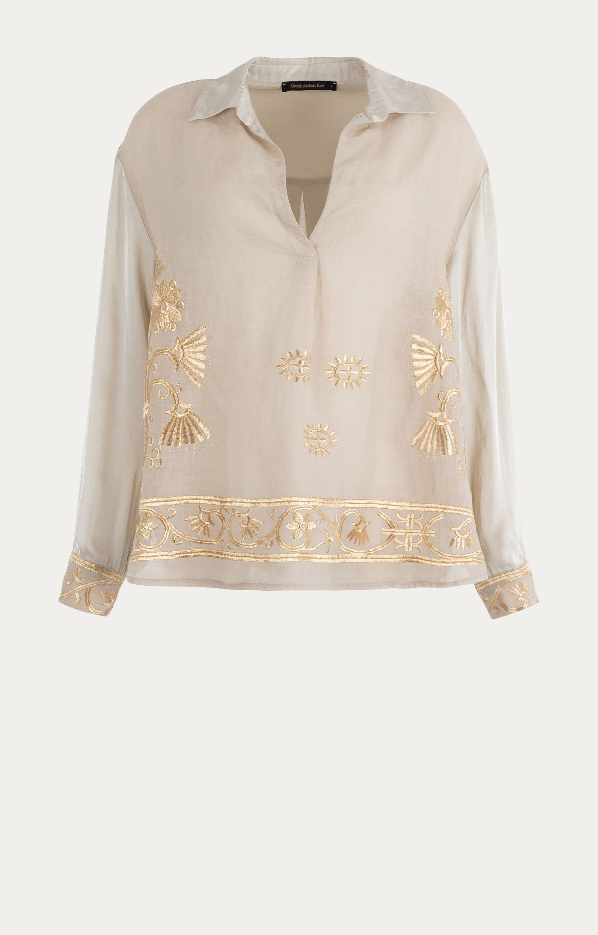 Blouse met borduursels