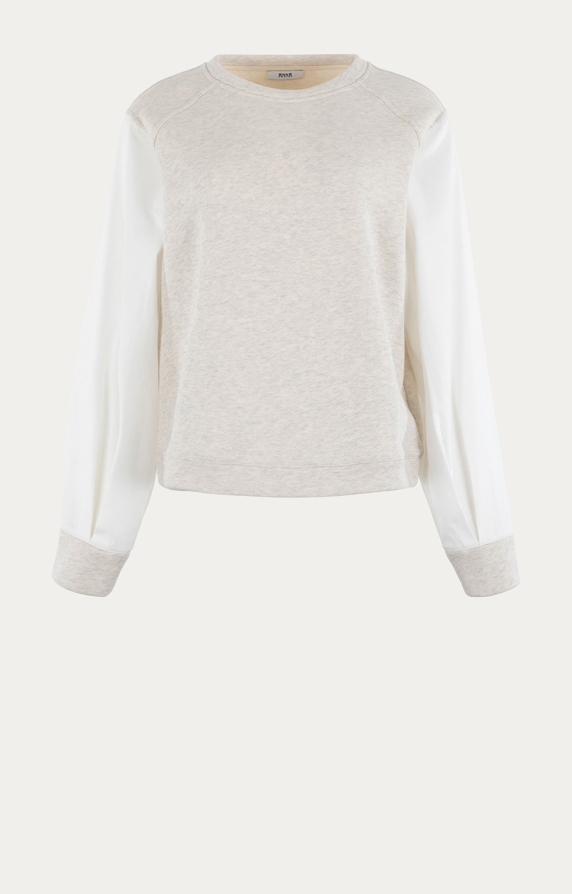 Sweater met ingezette blouse mouwen