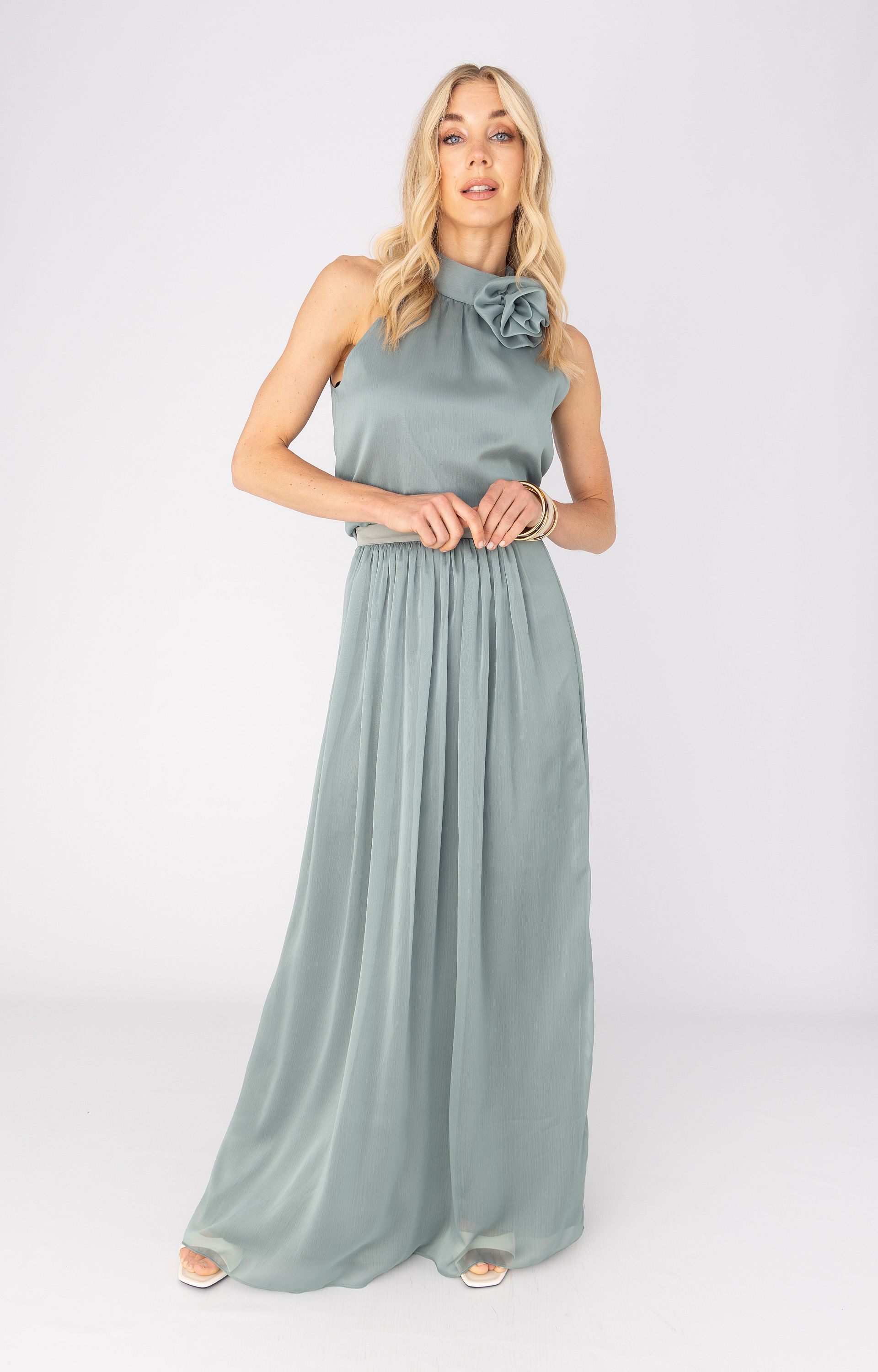 Blouse met halterhals 