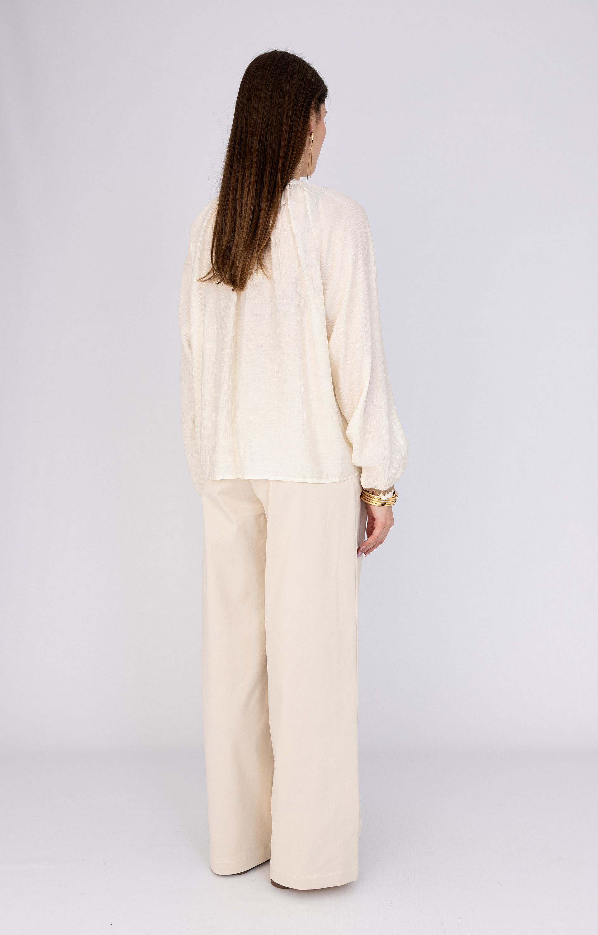 Pantalon met bandplooi