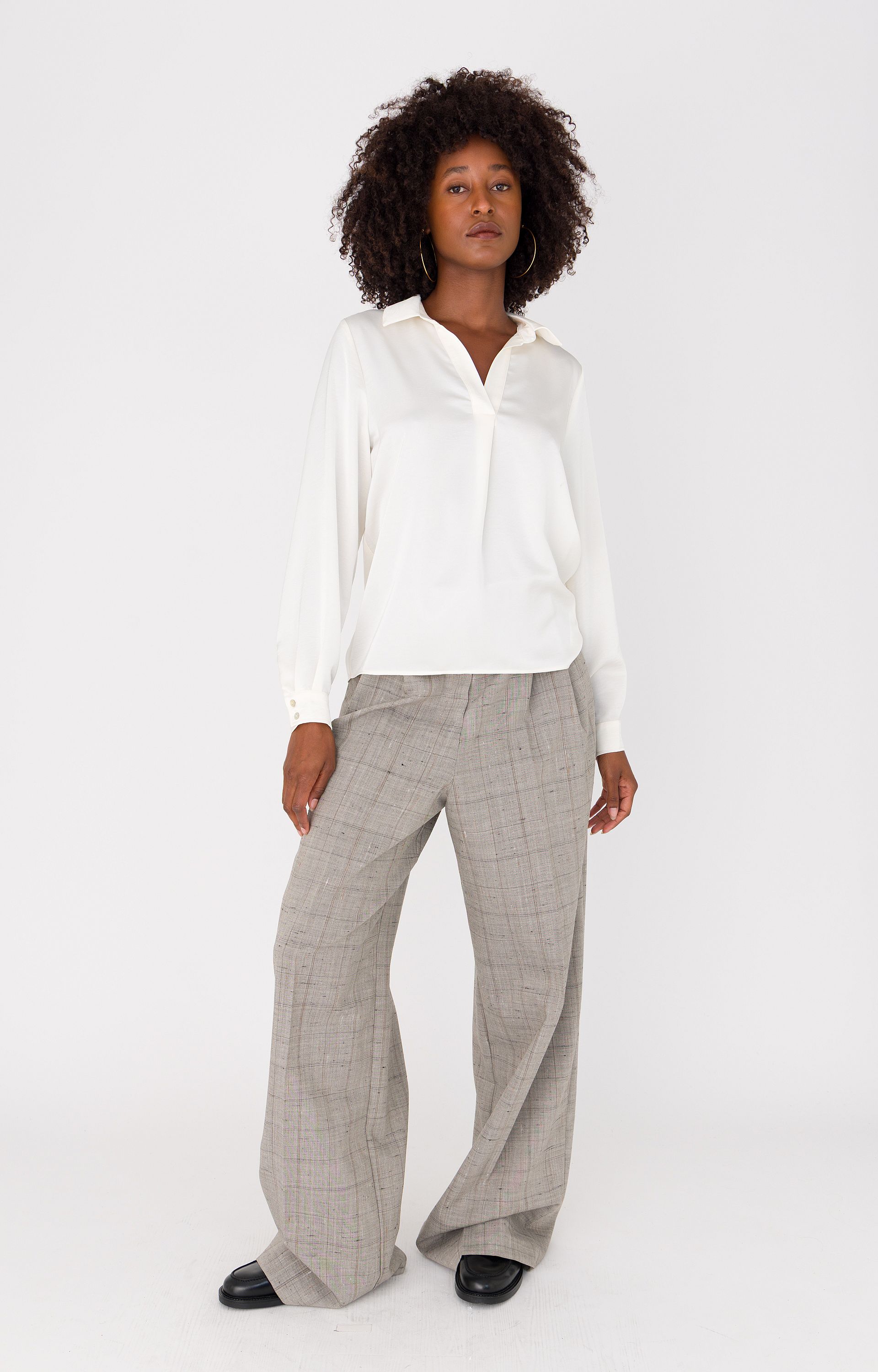 Blouse met satijnlook