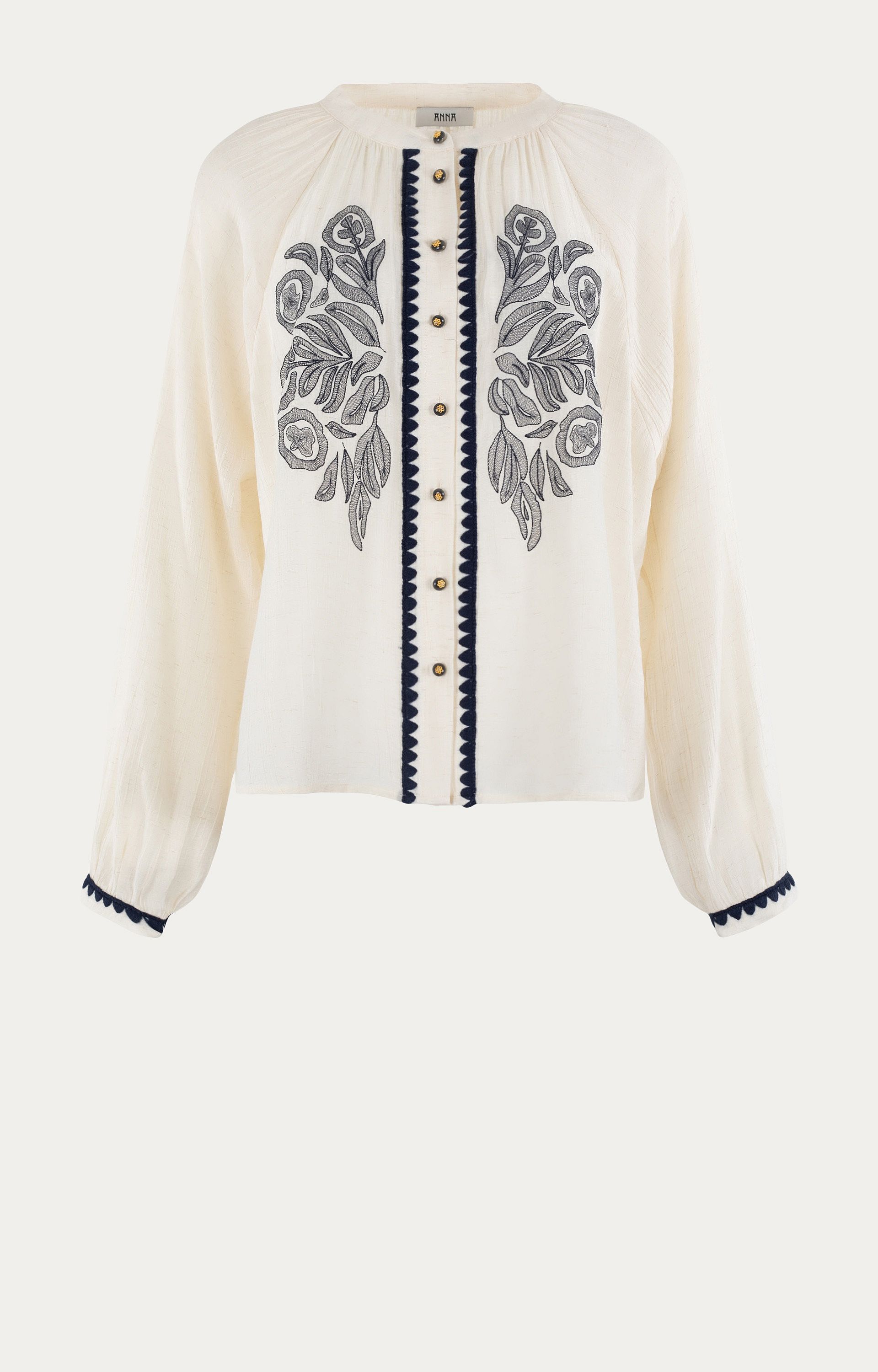Blouse met borduursel