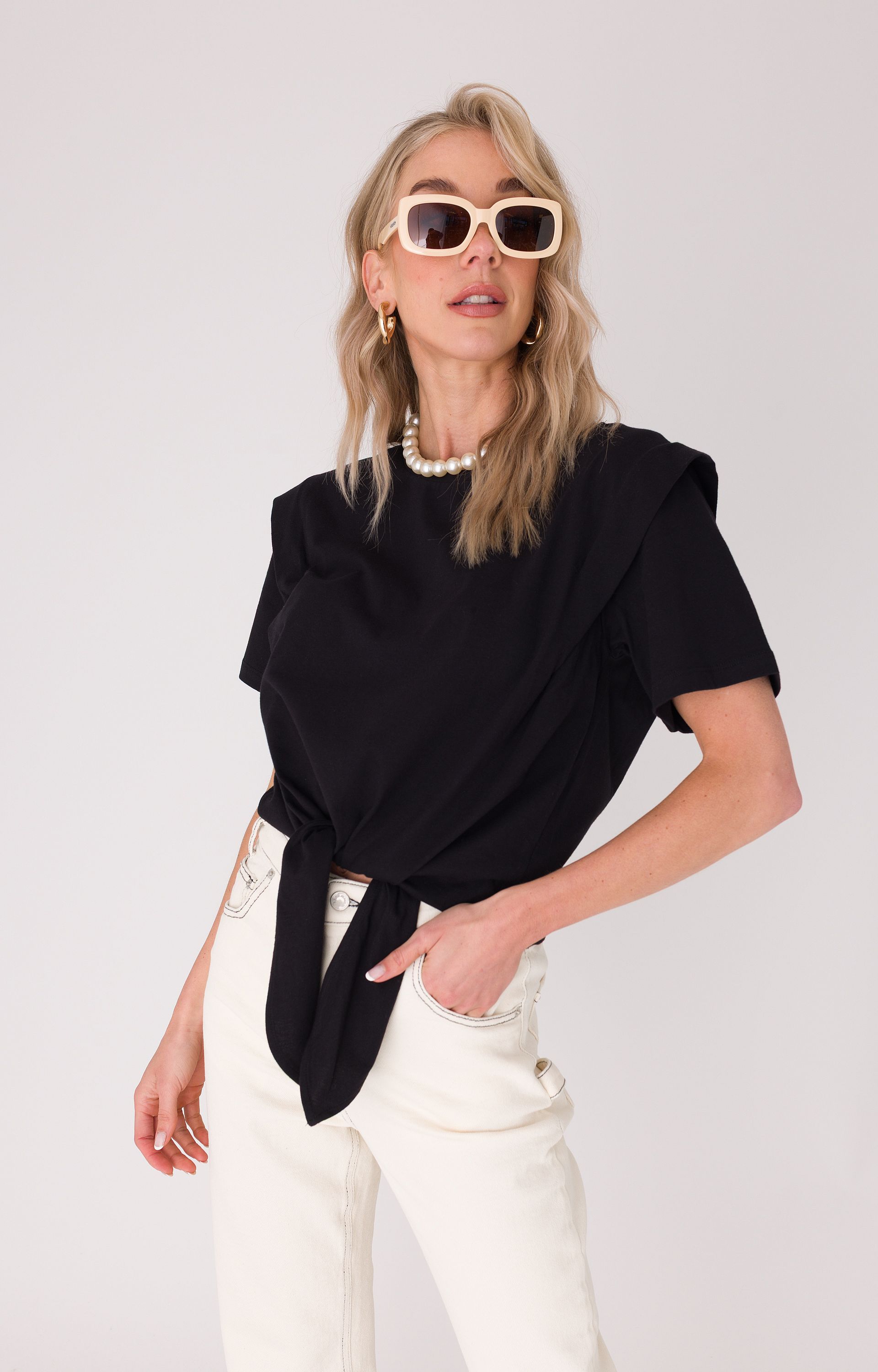 Shirt met knoop