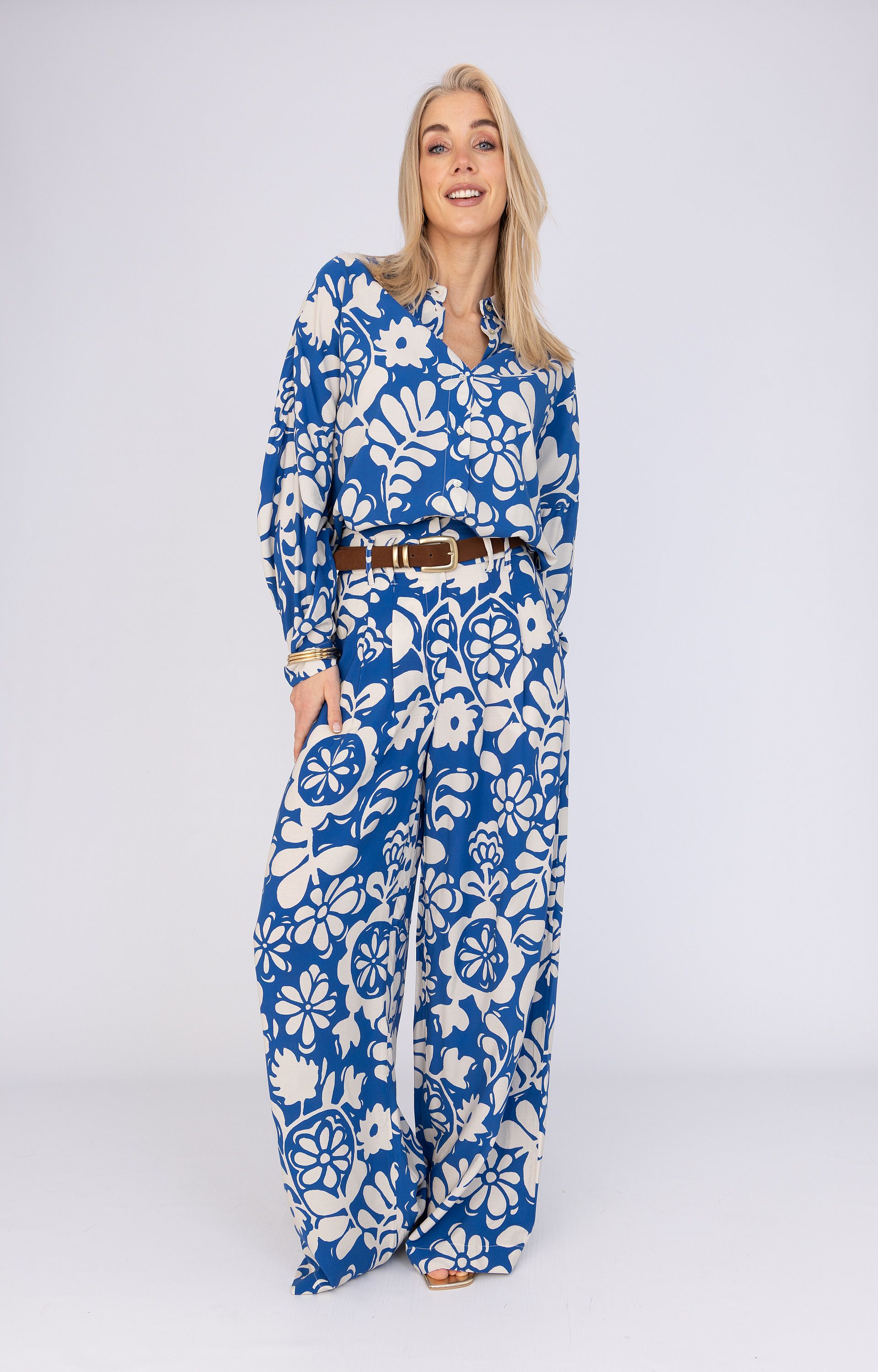 Blouse met bloemenprint