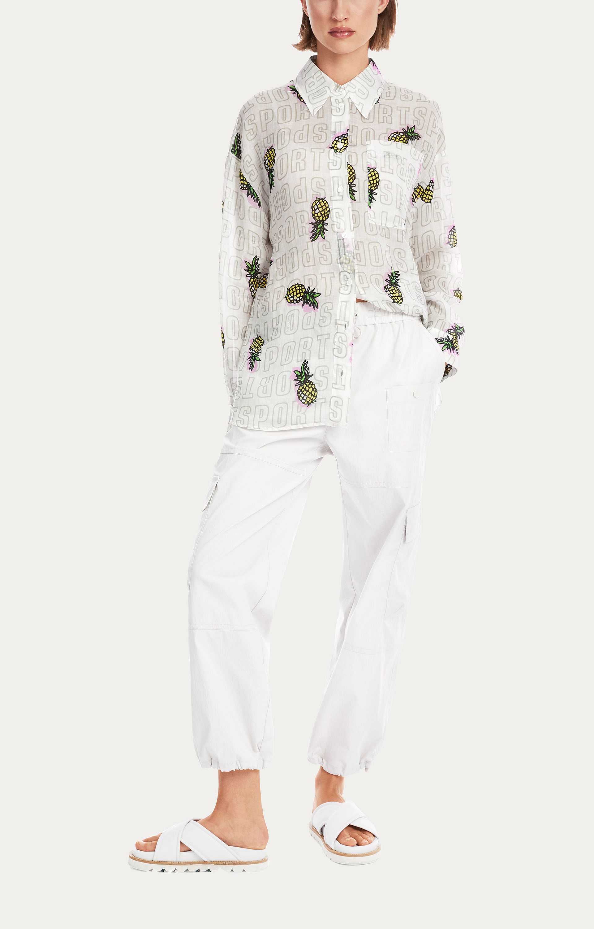 Blouse met ananasprint