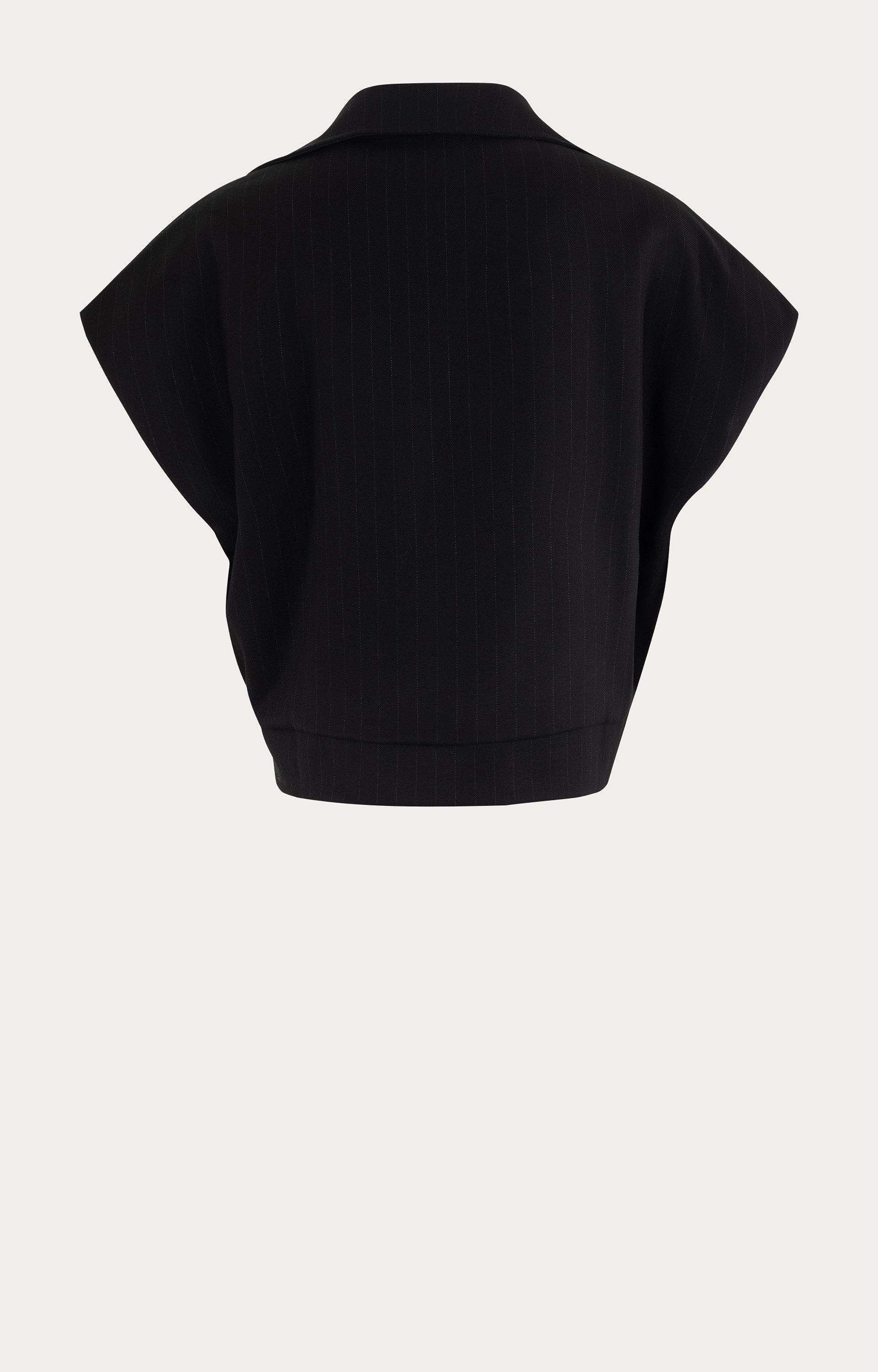 Gilet met krijtstreep