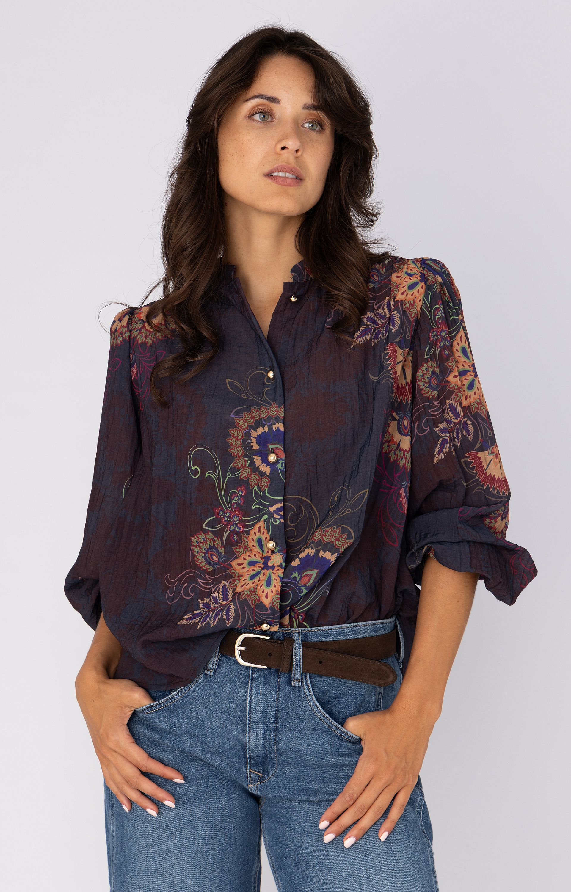 Blouse met bloemendessin 