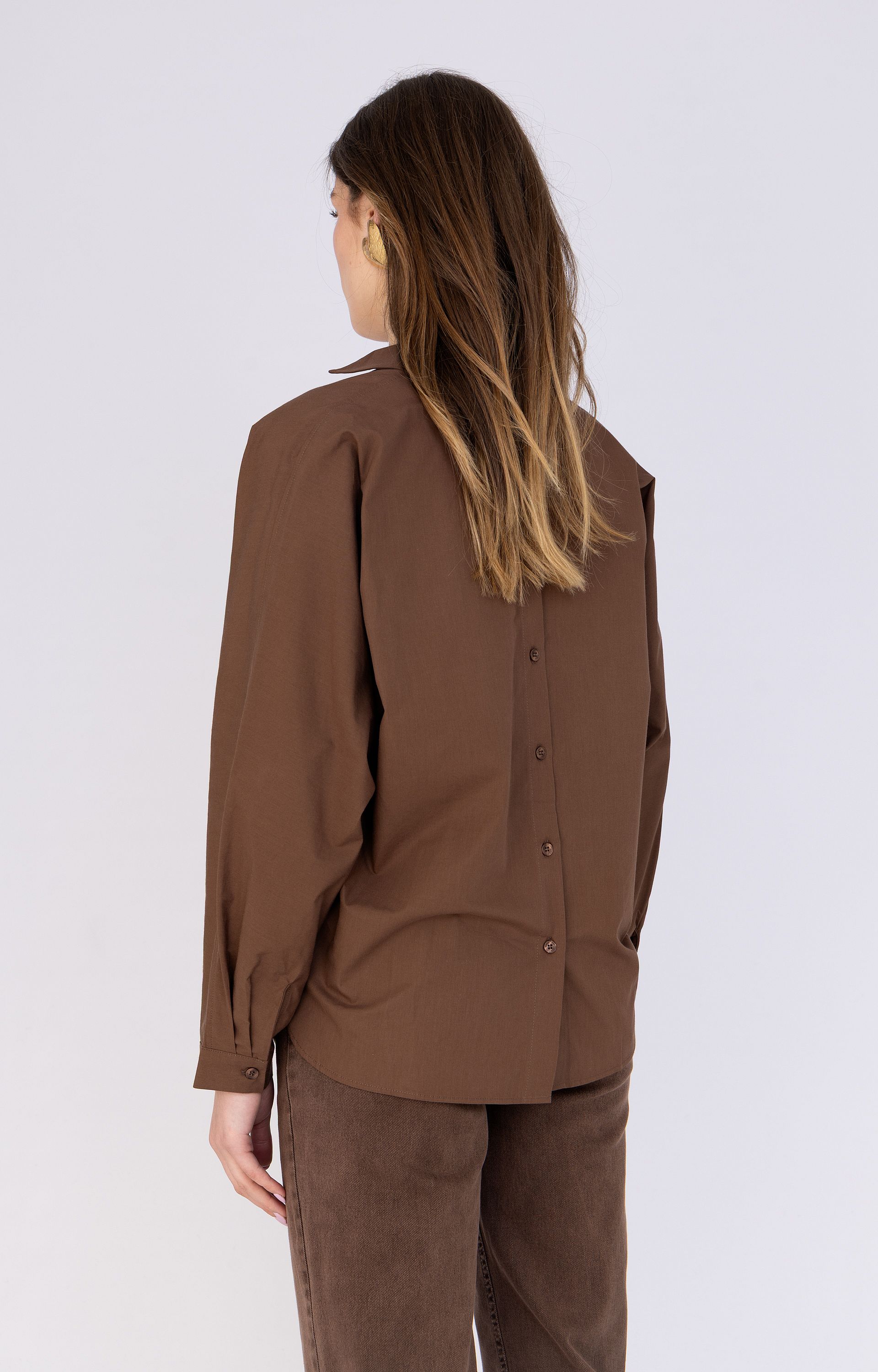 Blouse met rugknoopdetail