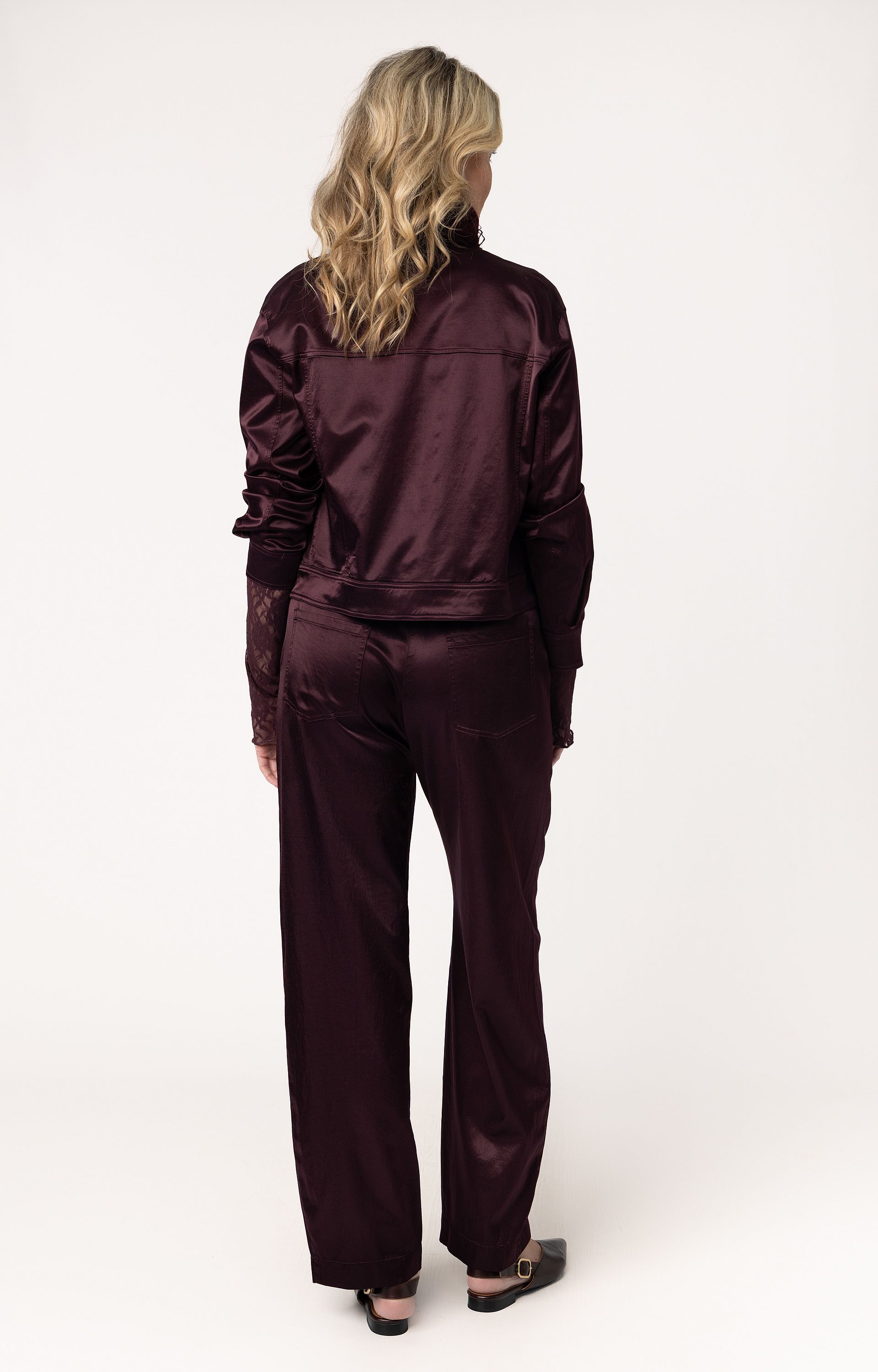 Blazer met satijnlook