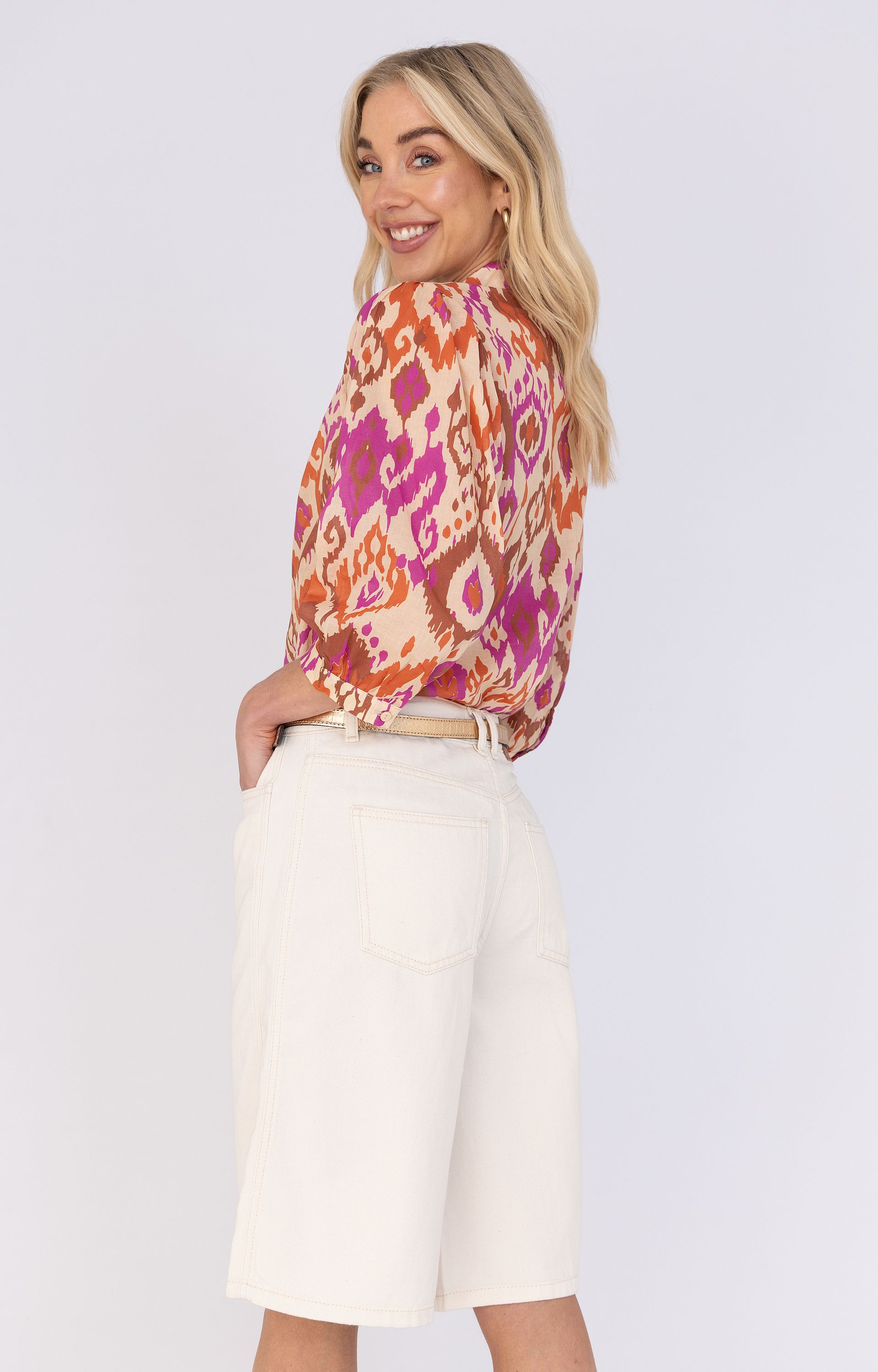 Blouse met dessin 