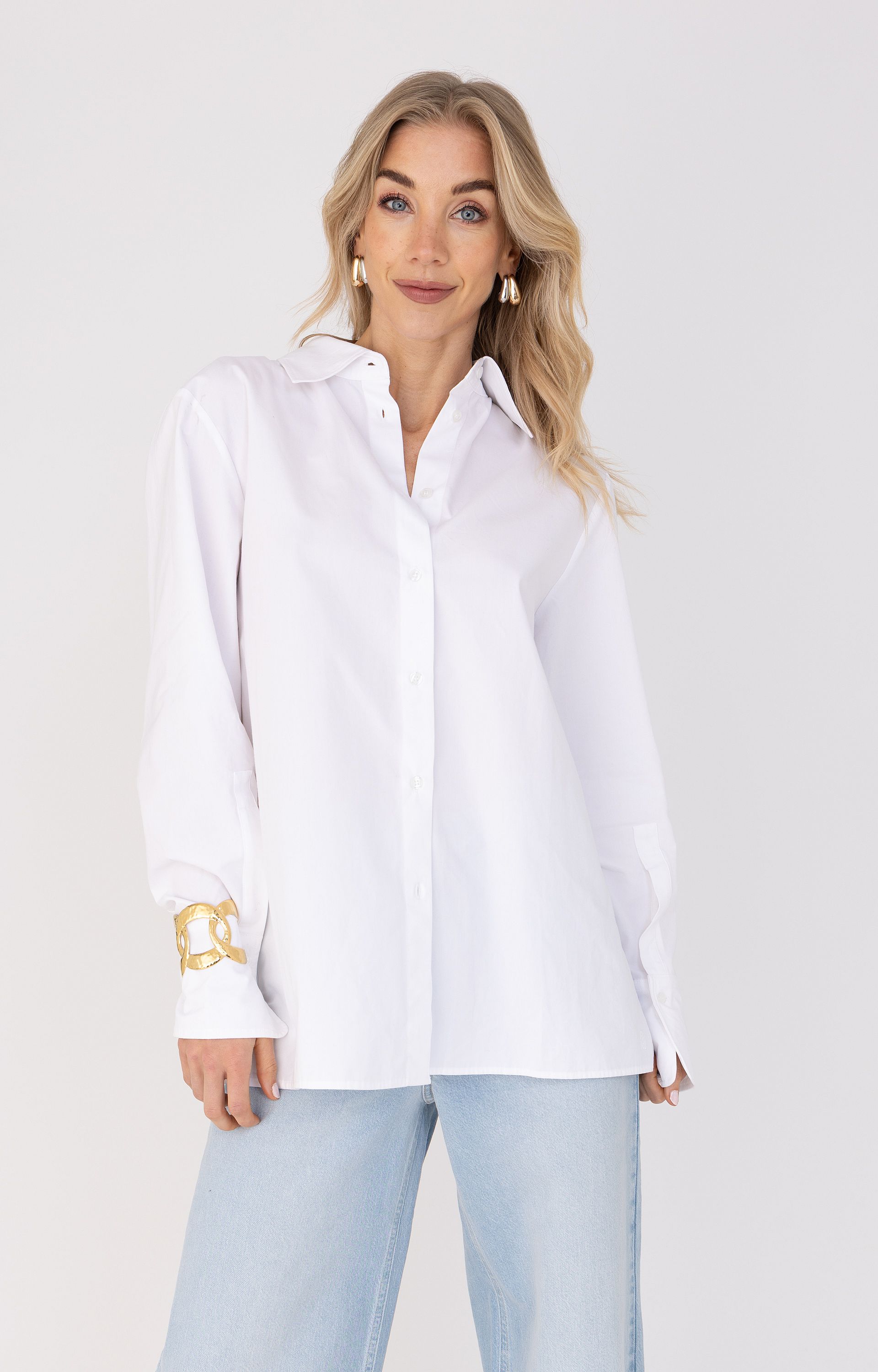 Blouse met splitrug