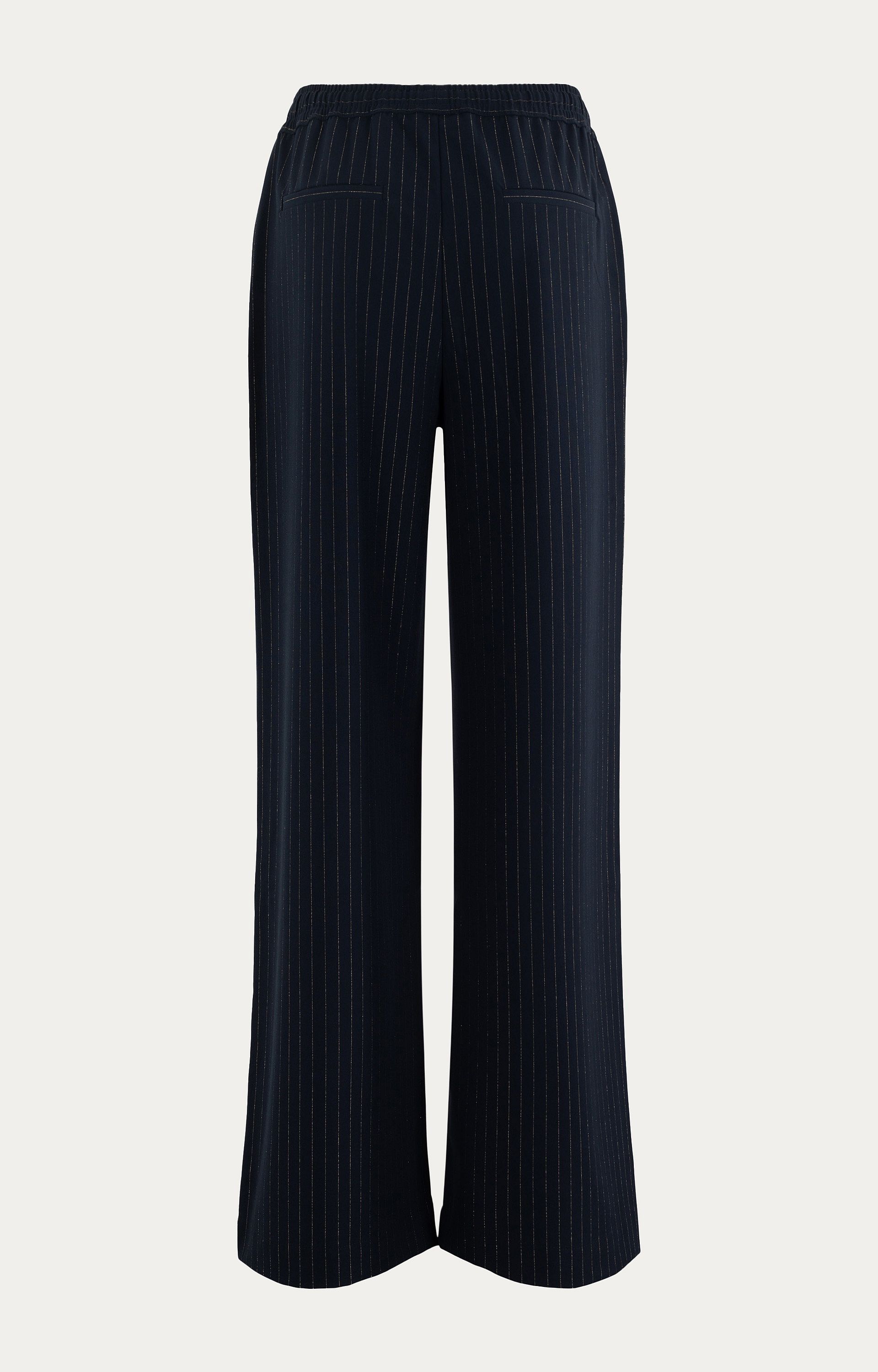 Broek met gouden krijtstreep 