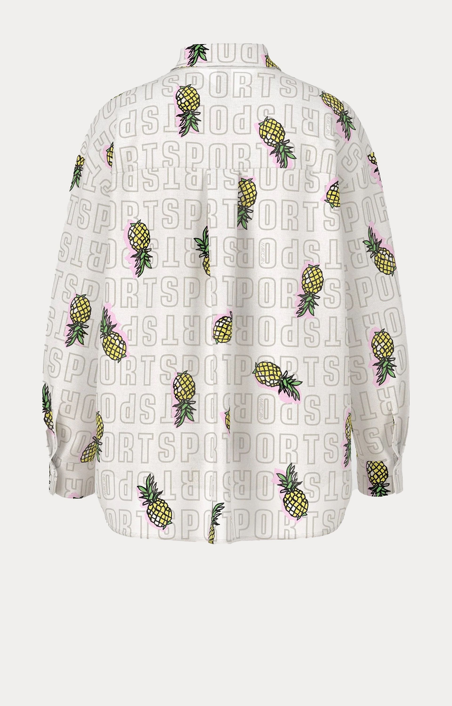 Blouse met ananasprint