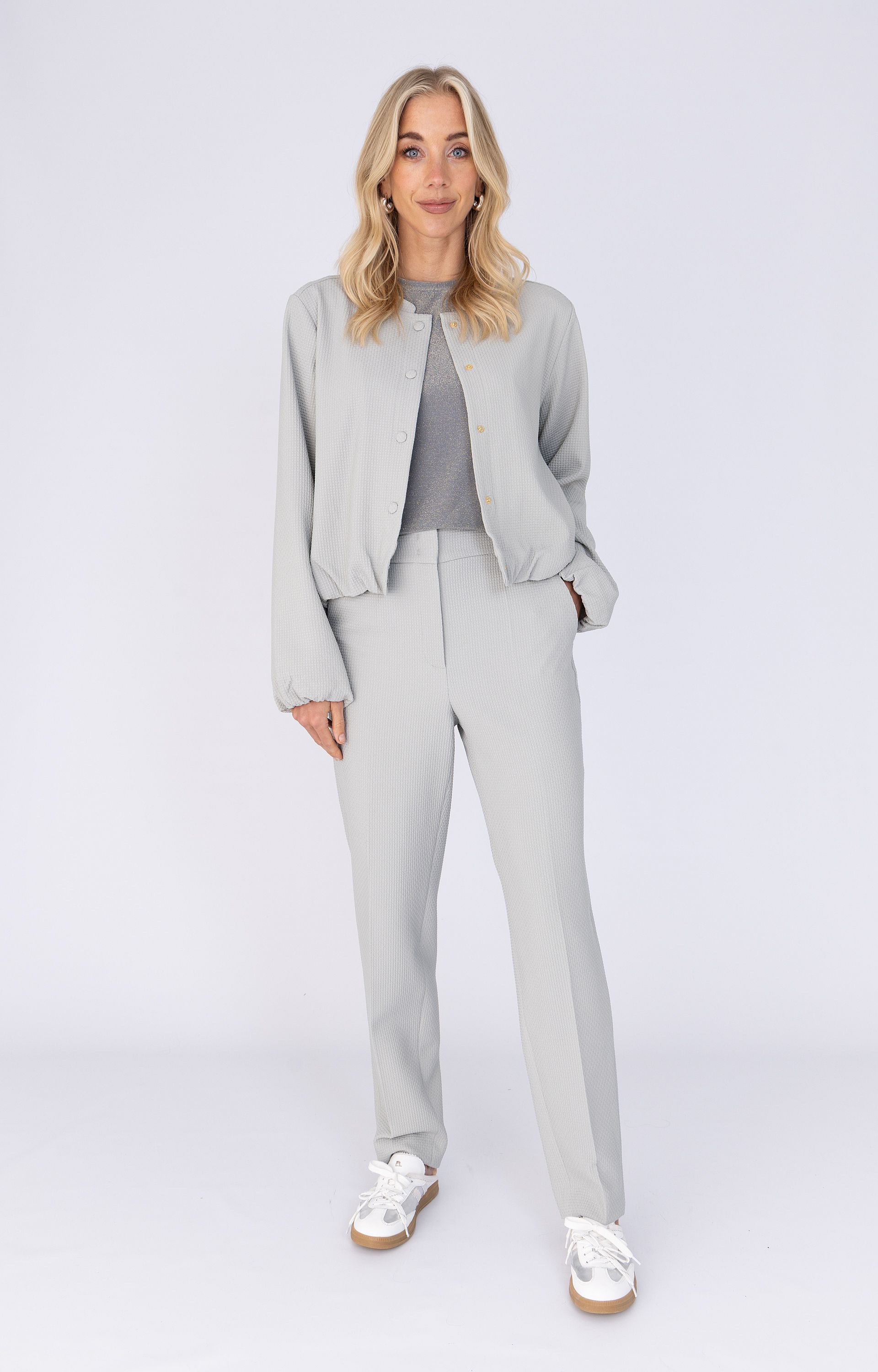 Pantalon met structuur