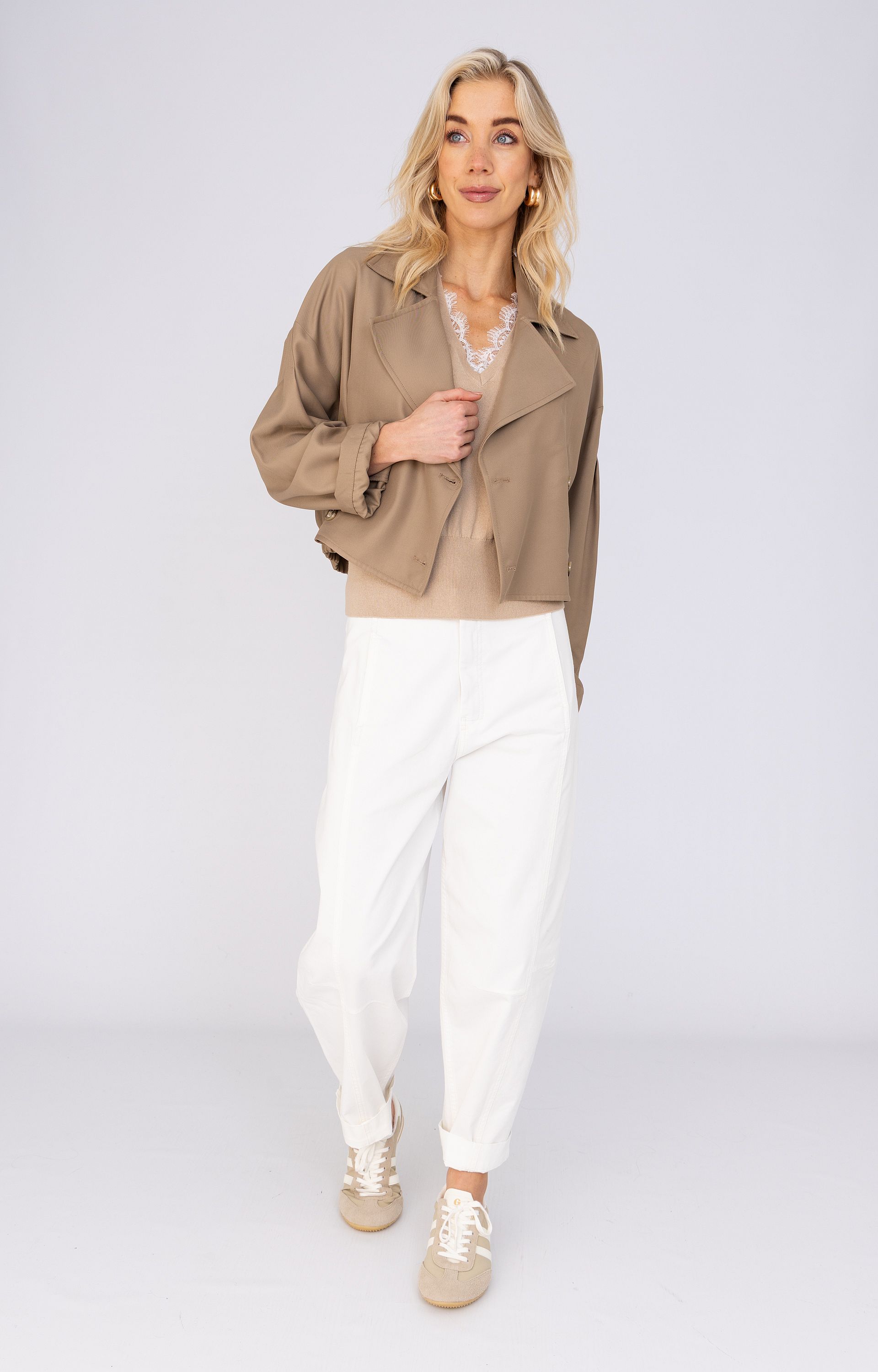 Pullover met kanten detail