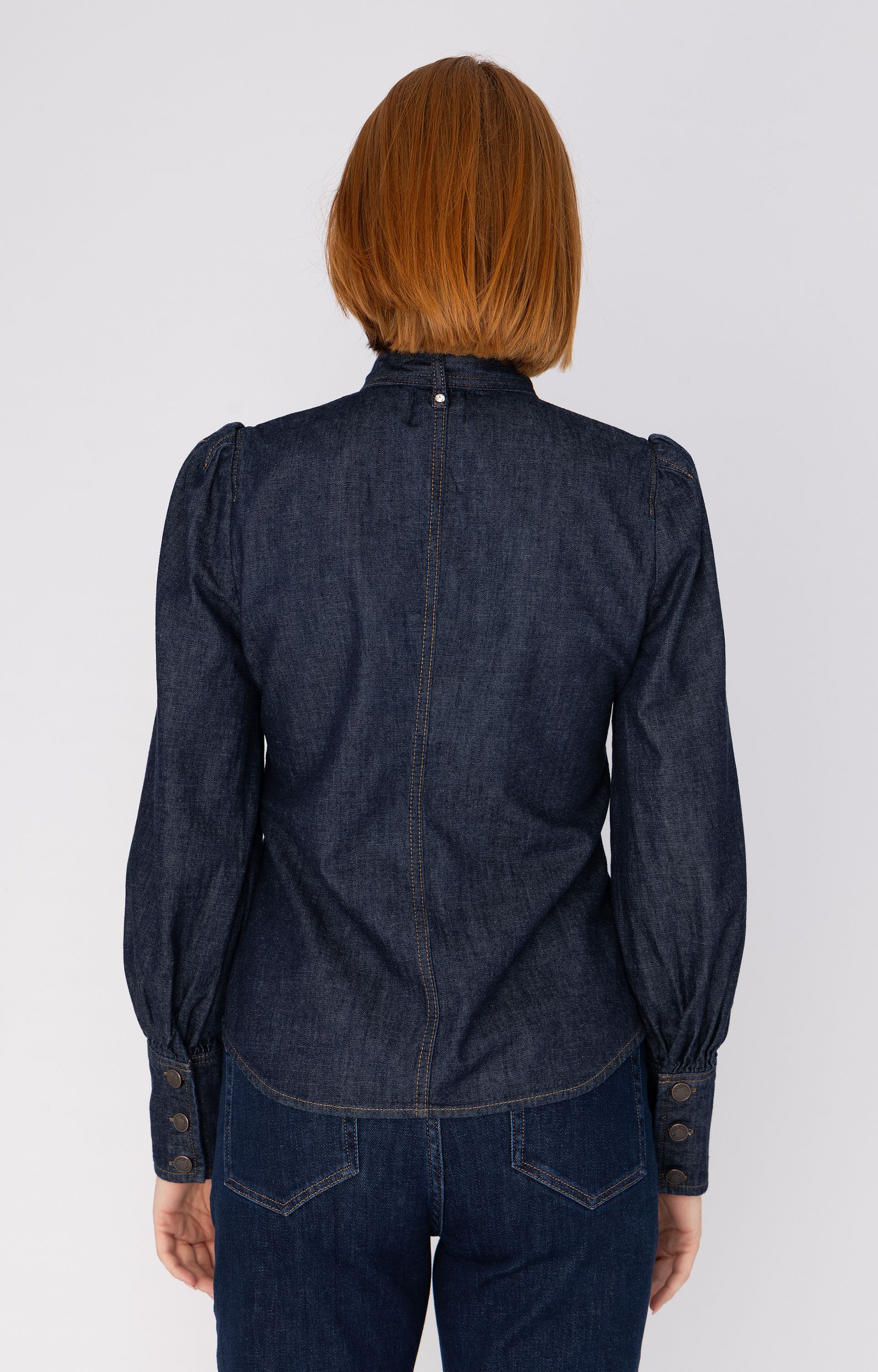 Blouse met strikkraag