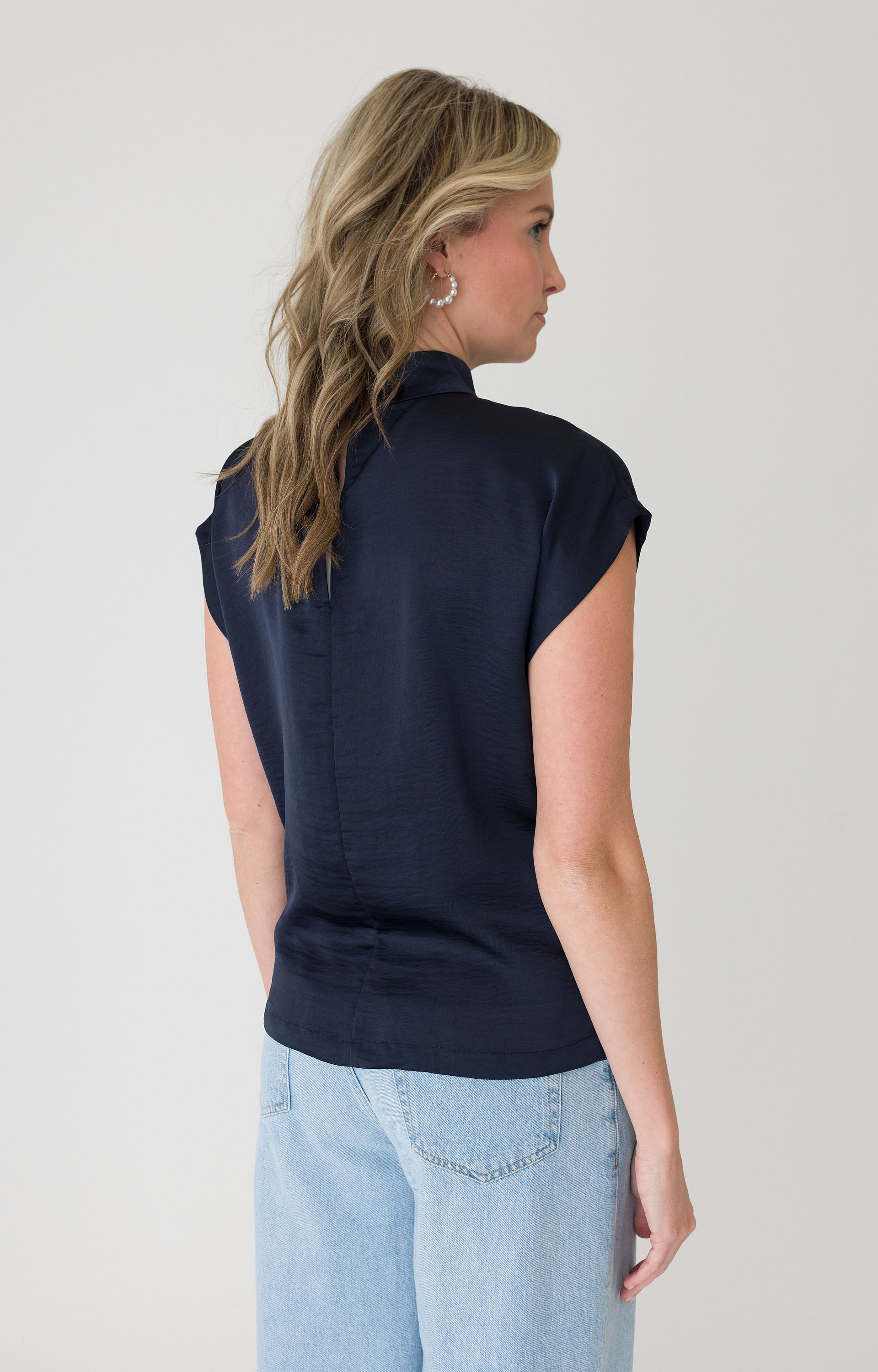Blouse met satijnlook