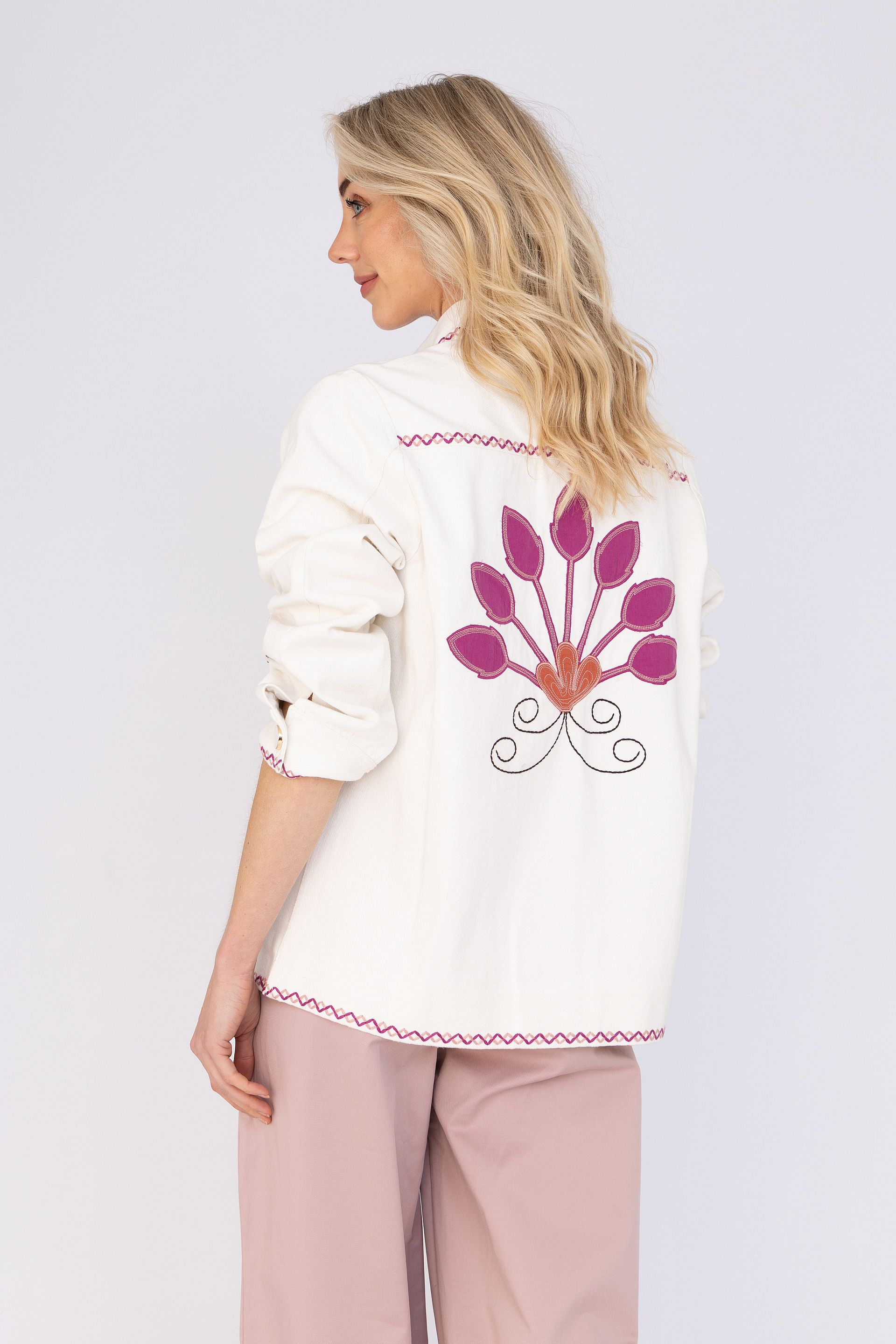 Jacket met borduursels