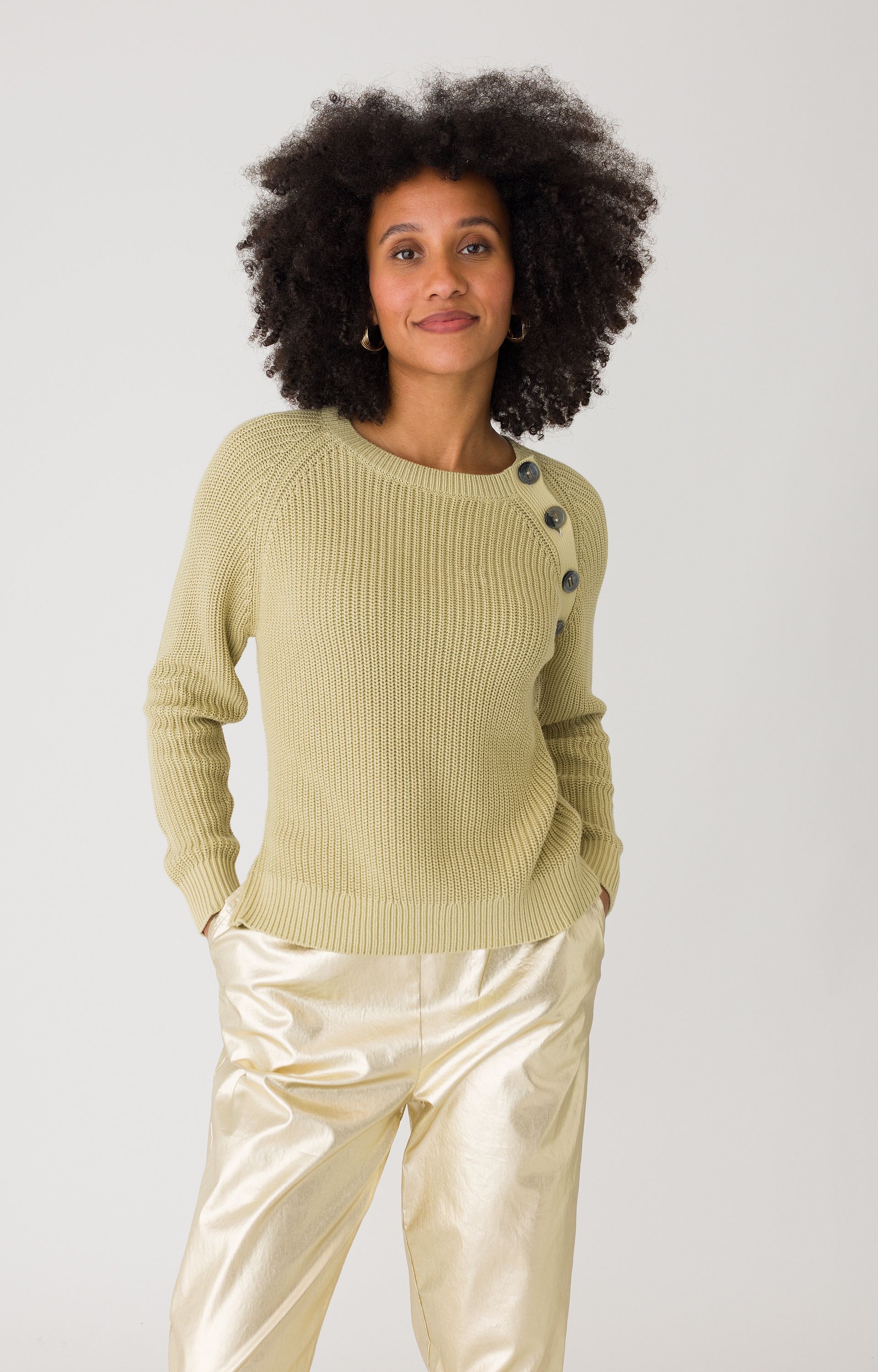 Pullover met knopen