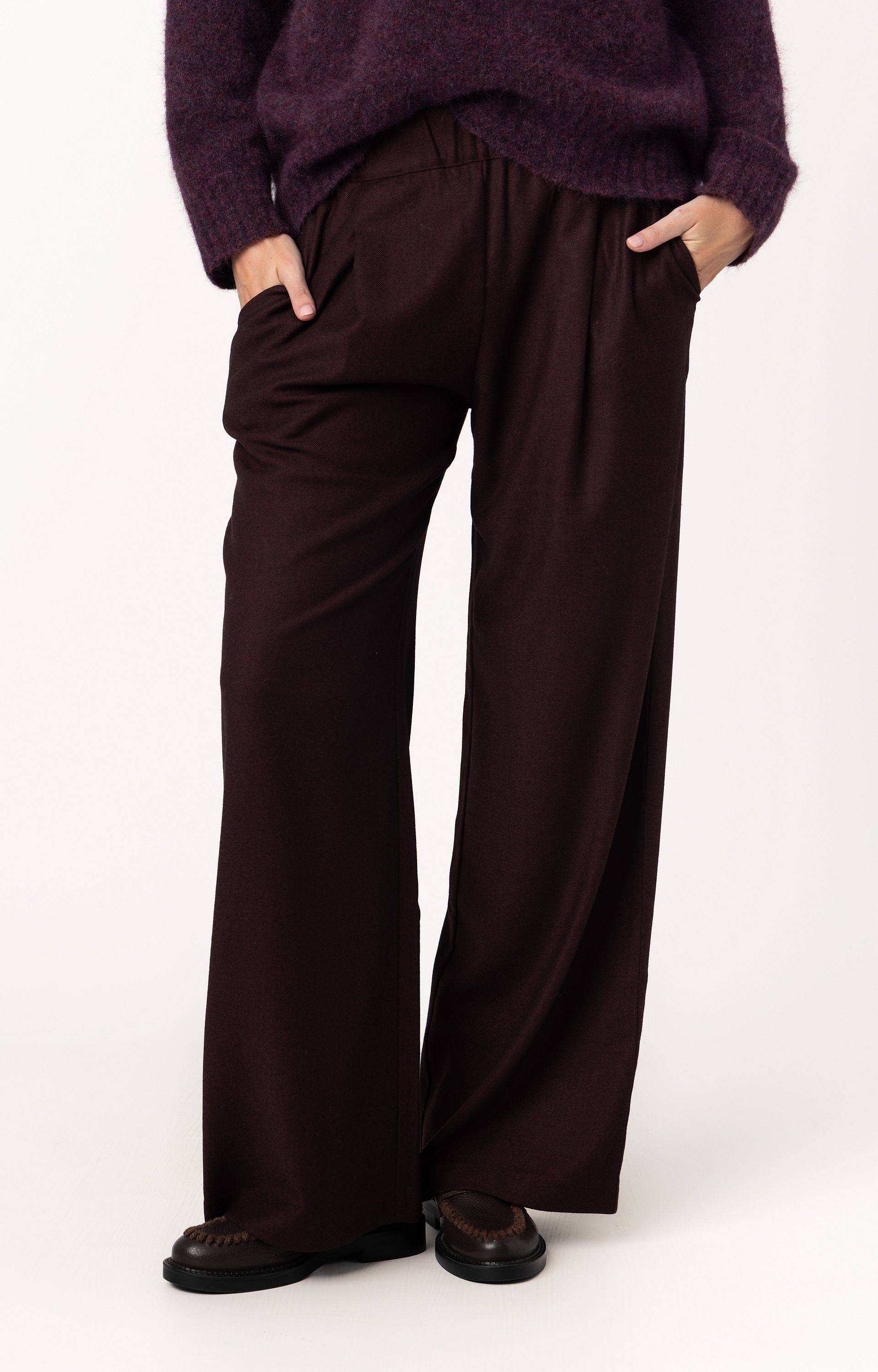 Broek met wol