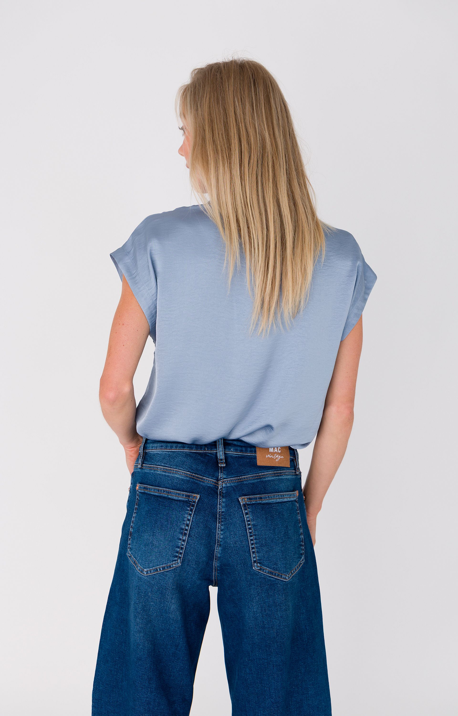 Blouse met satijnlook