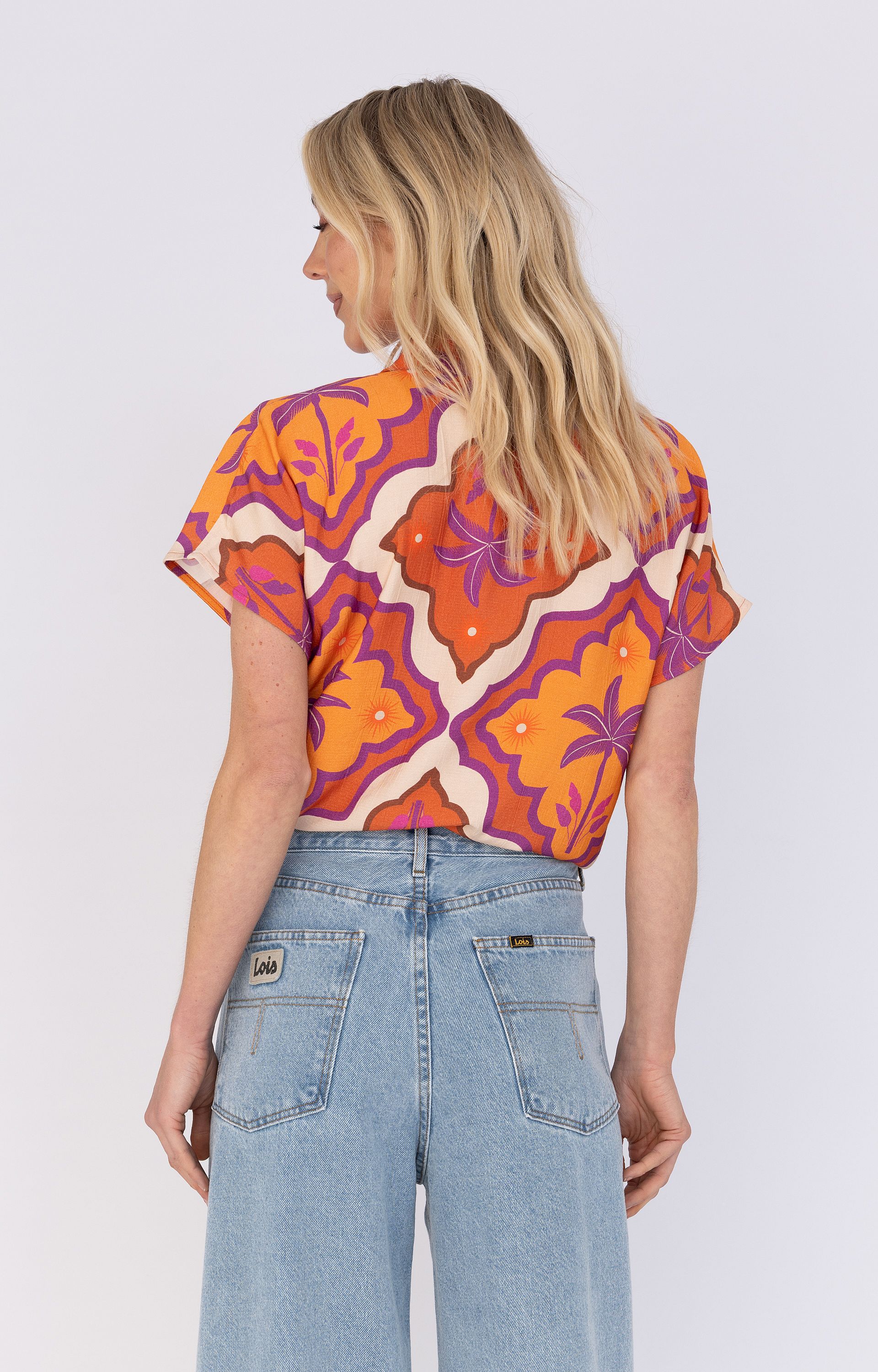 Blouse met dessin 