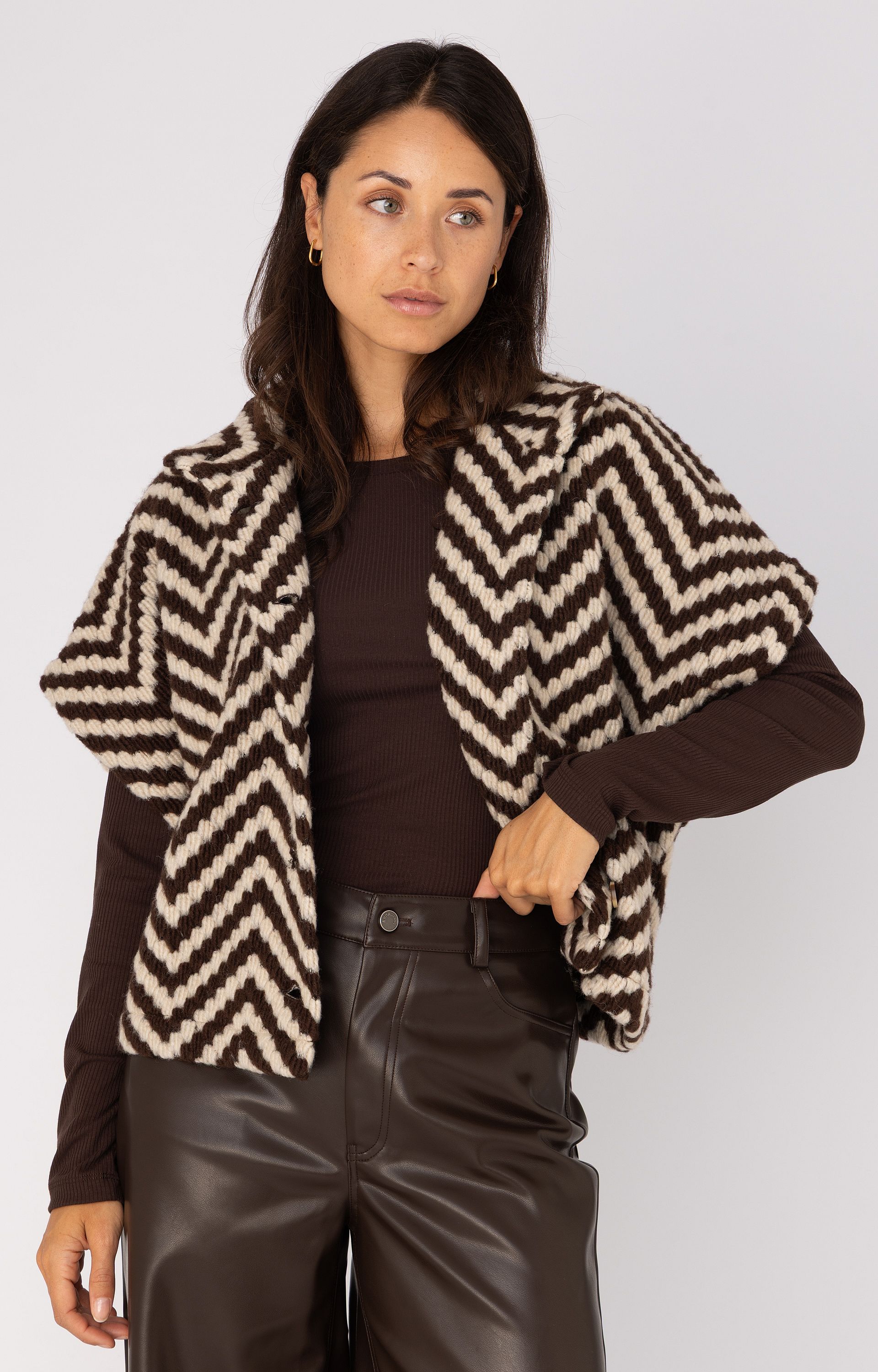 Gilet met zigzagpatroon