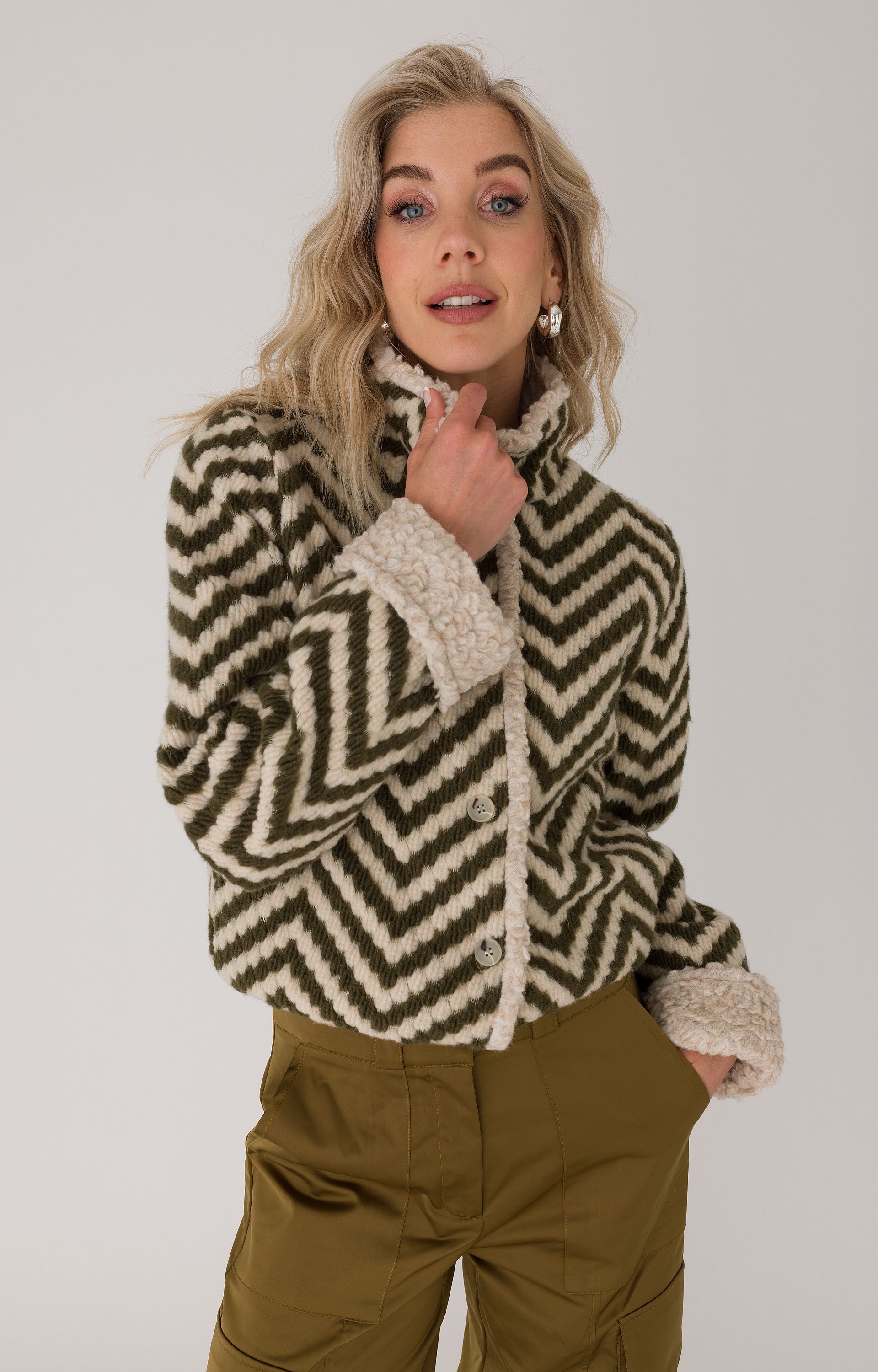 Jacket met zigzagpatroon