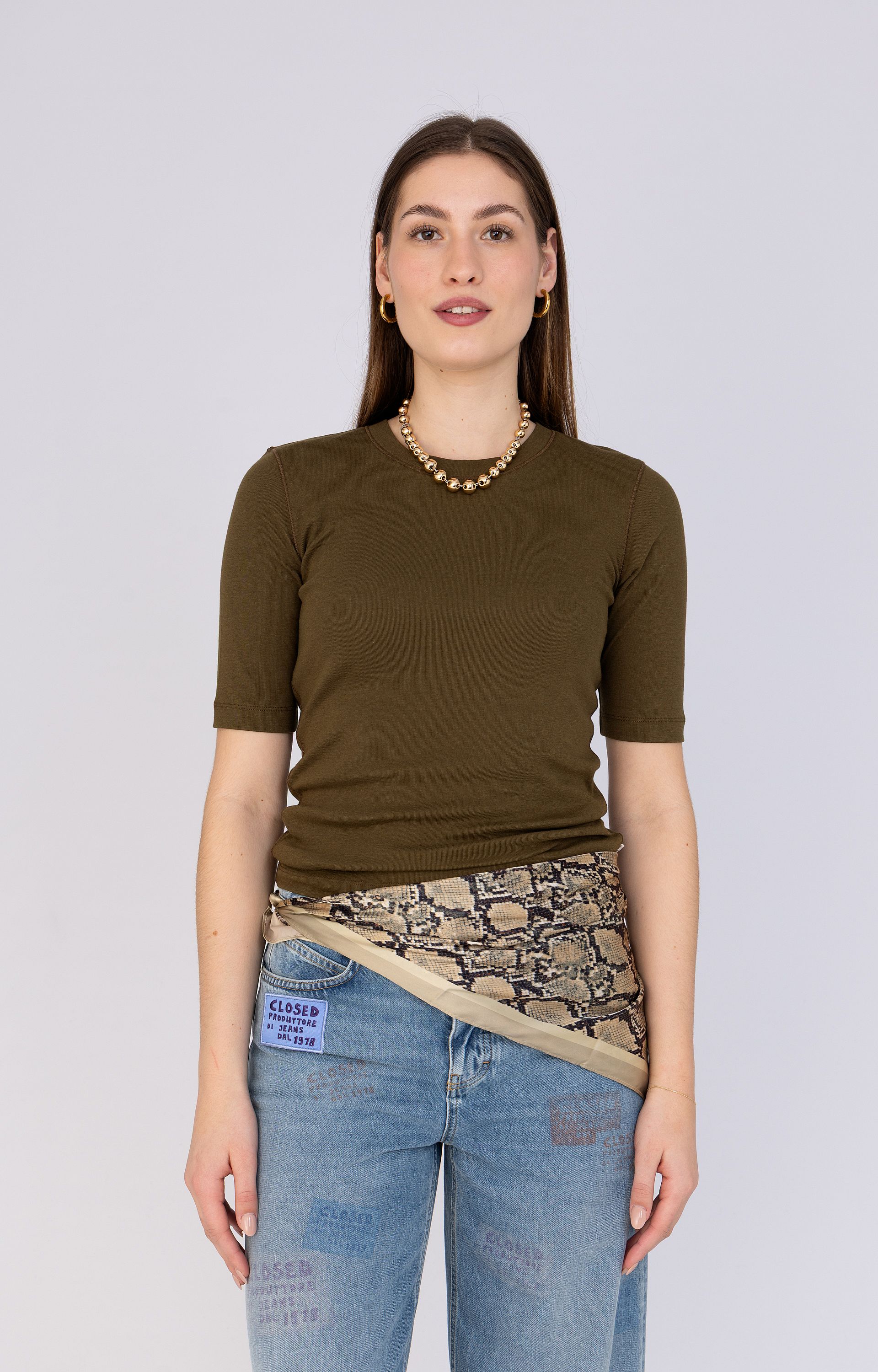 Shirt van katoenmix