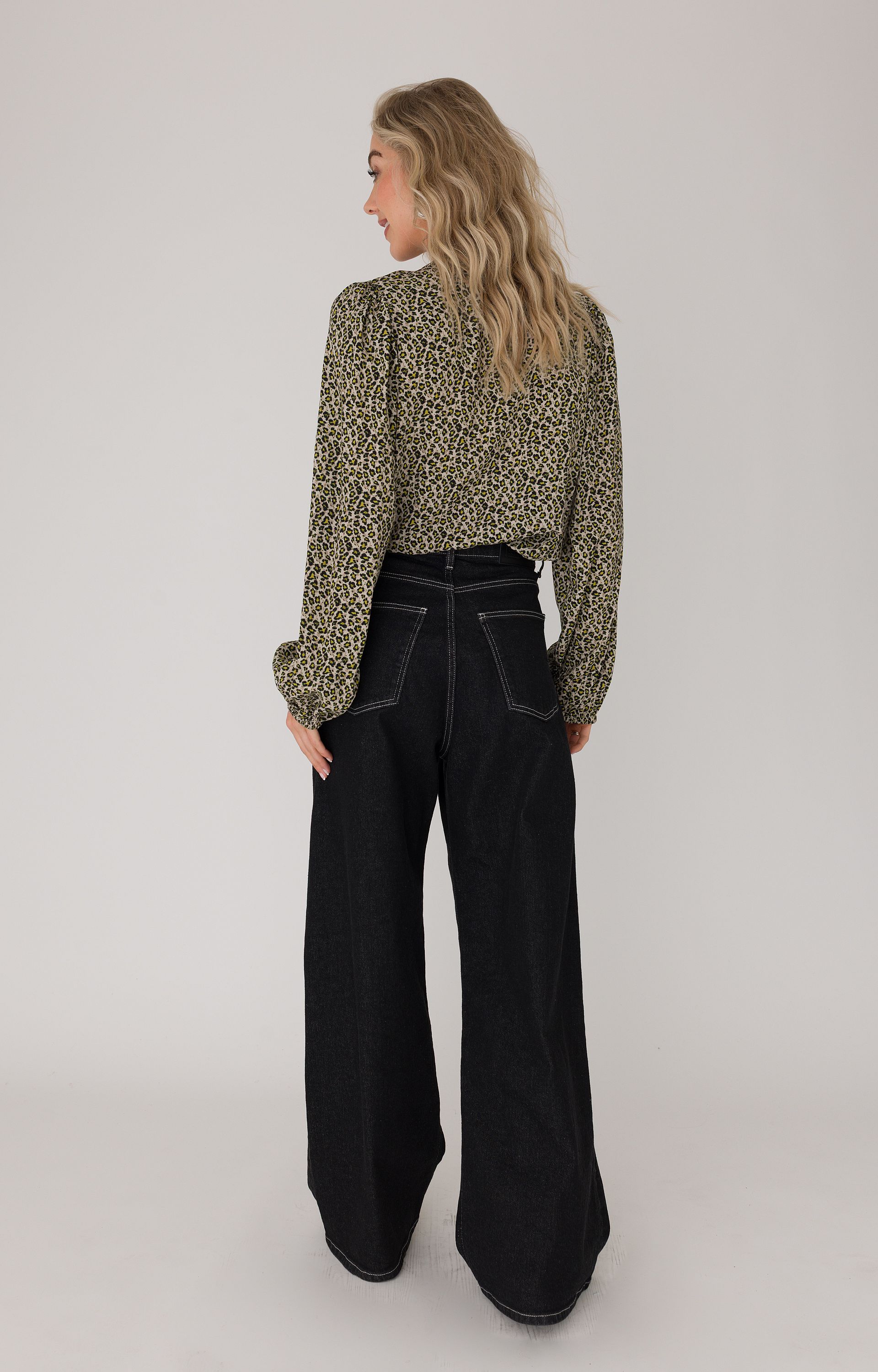 Blouse met panterprint