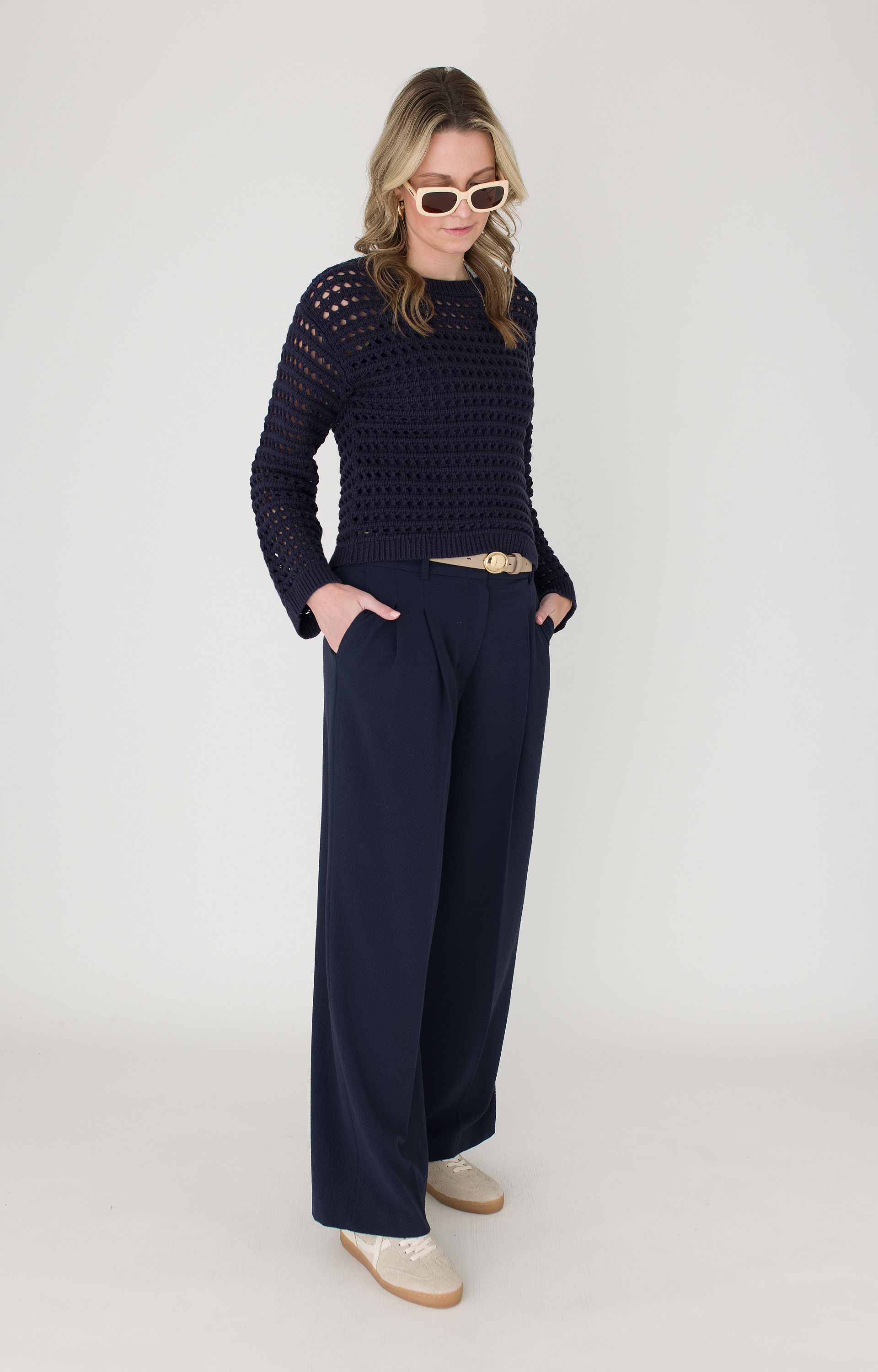 Opengebreide pullover