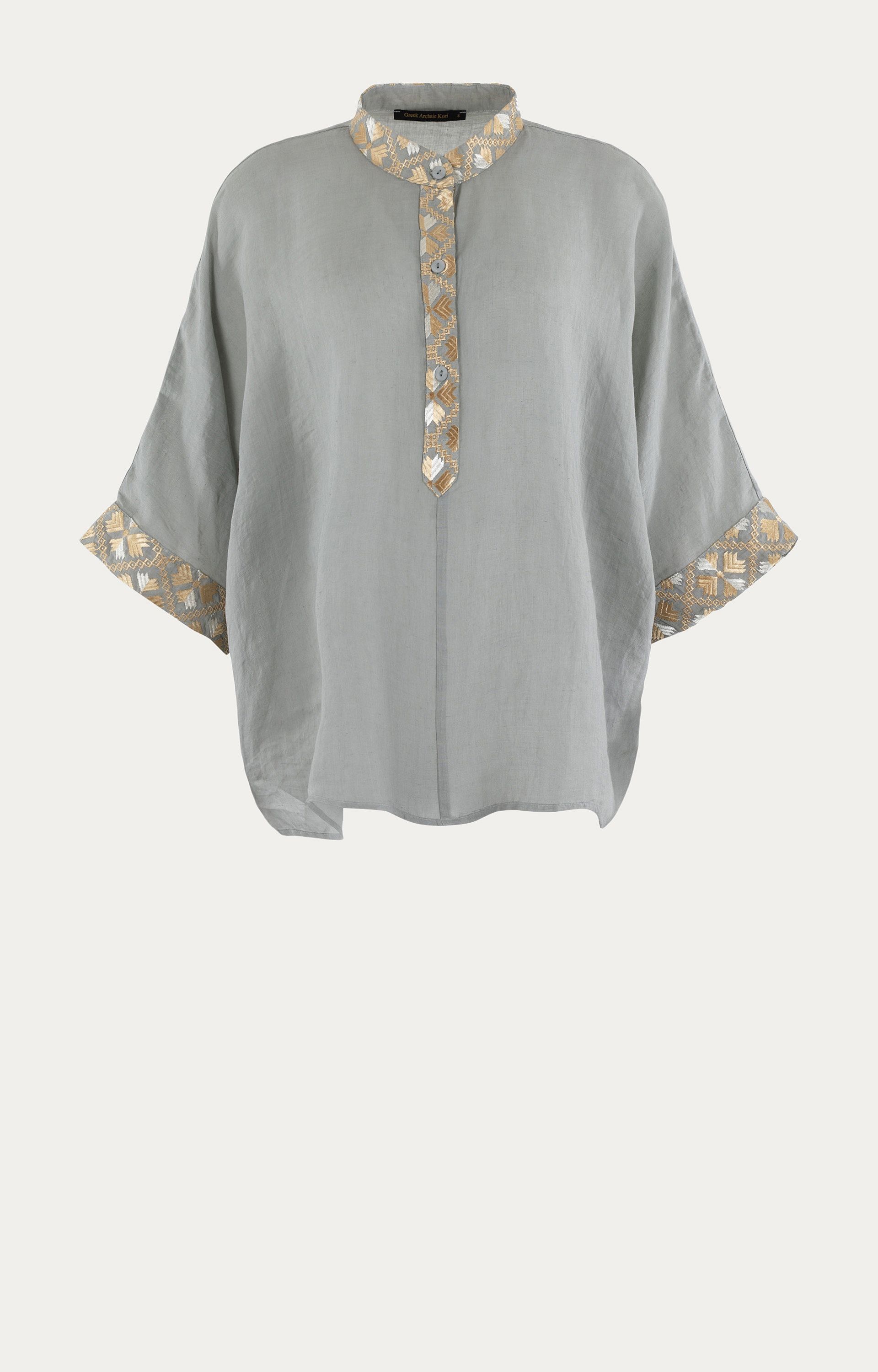 Blouse met geborduurde details