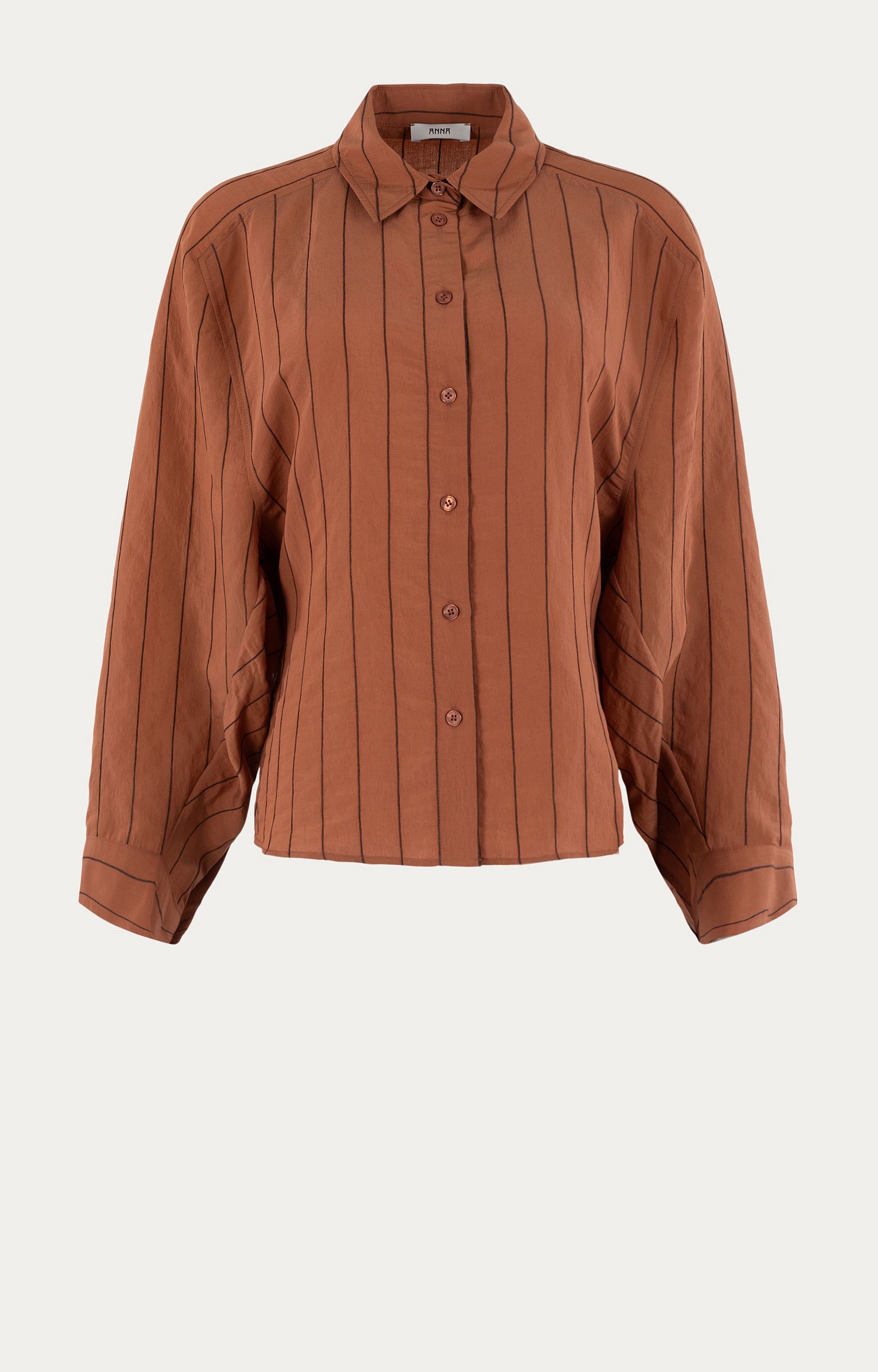 Gestreepte blouse met tailleaccent