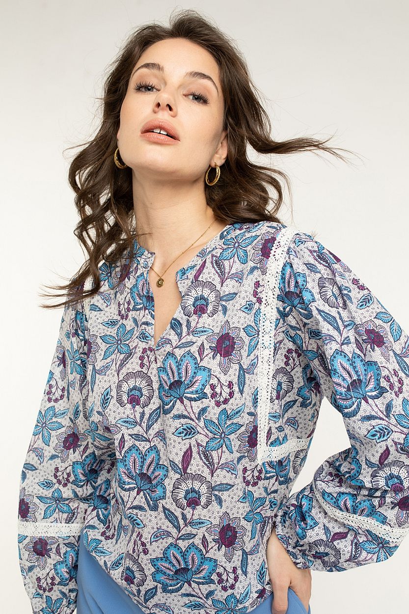 Blouse met floral print