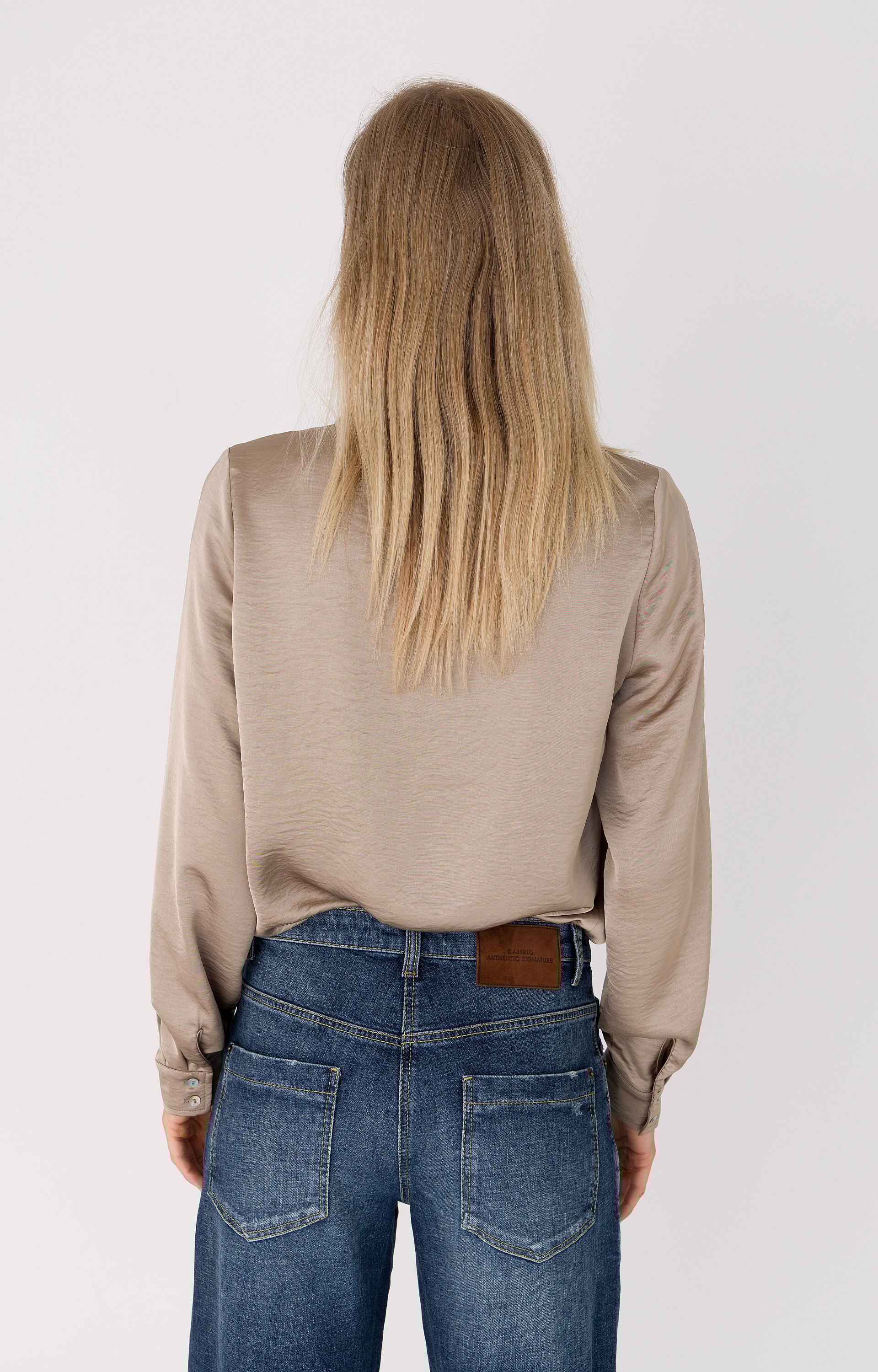Blouse met satijnlook